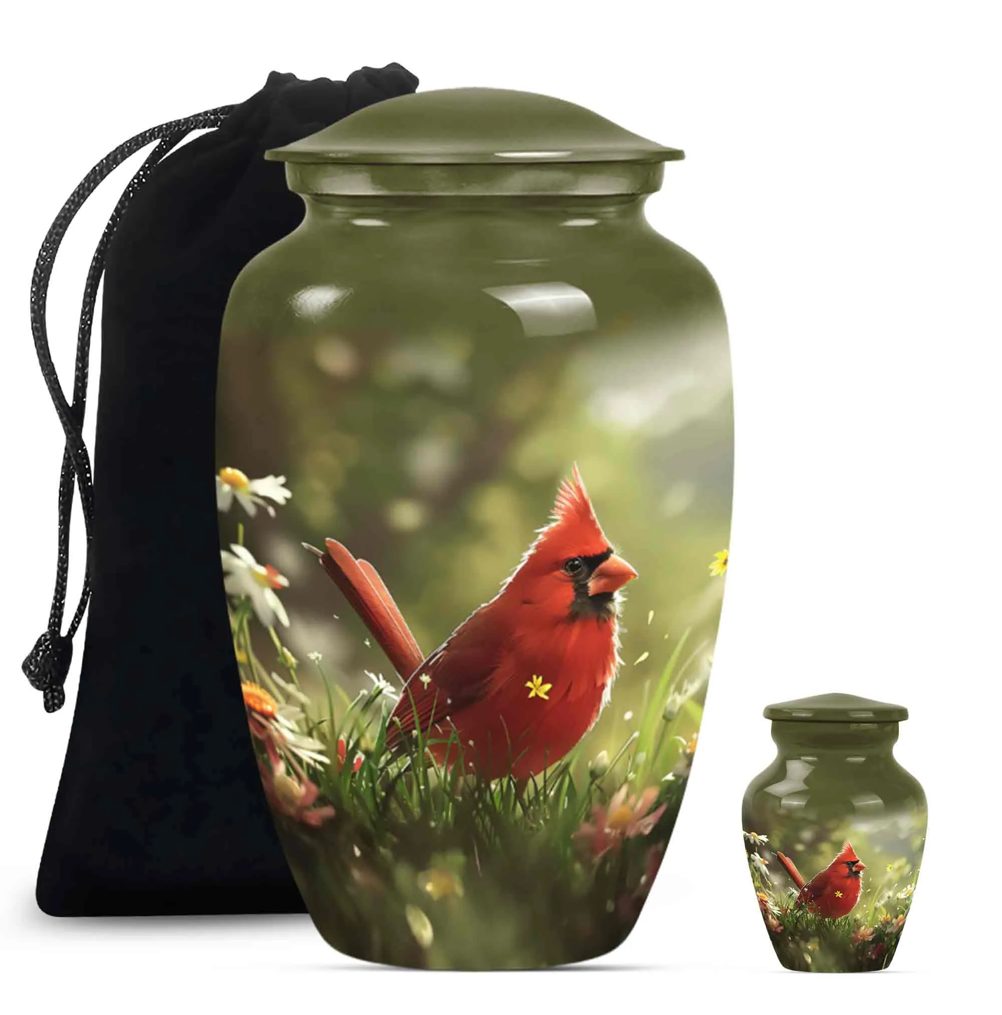 Cardinal Bird Cremation Cool Urns For Ashes Memorial & Funeral Urn