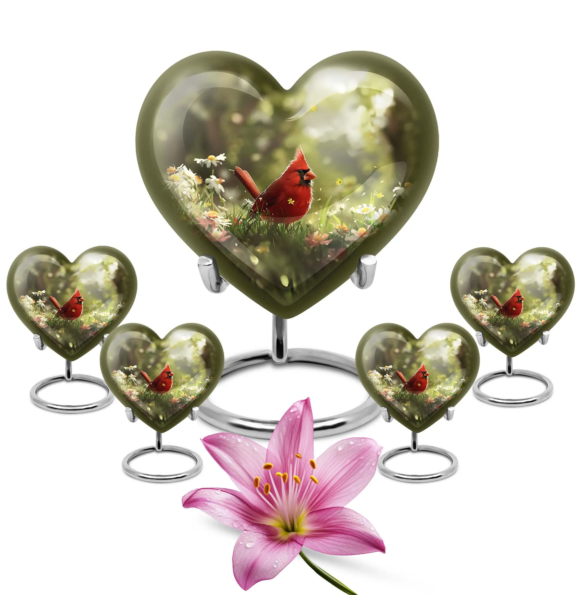 Cardinal Bird Cremation Cool Urns For Ashes Memorial & Funeral Urn