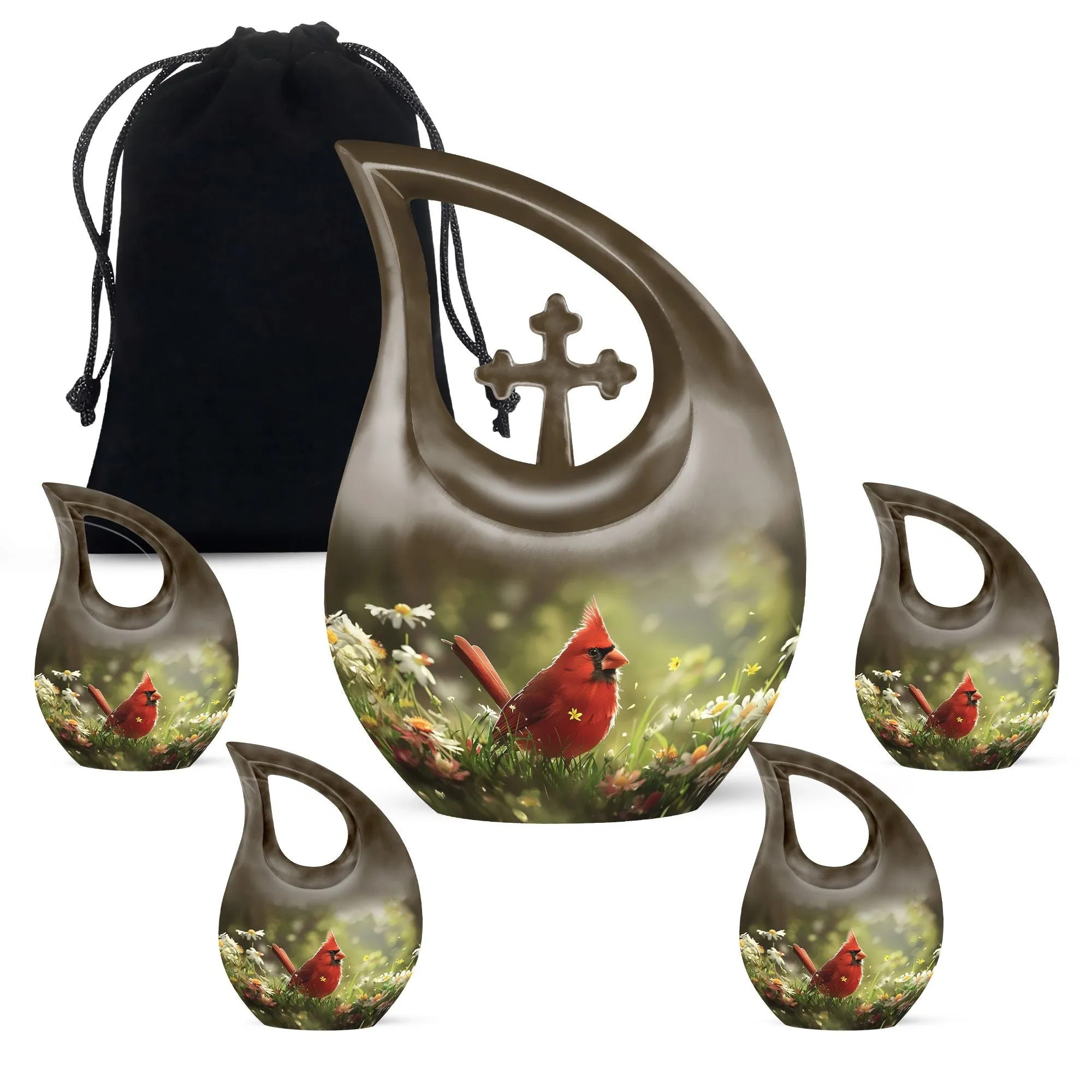 Cardinal Bird Cremation Cool Urns For Ashes Memorial & Funeral Urn