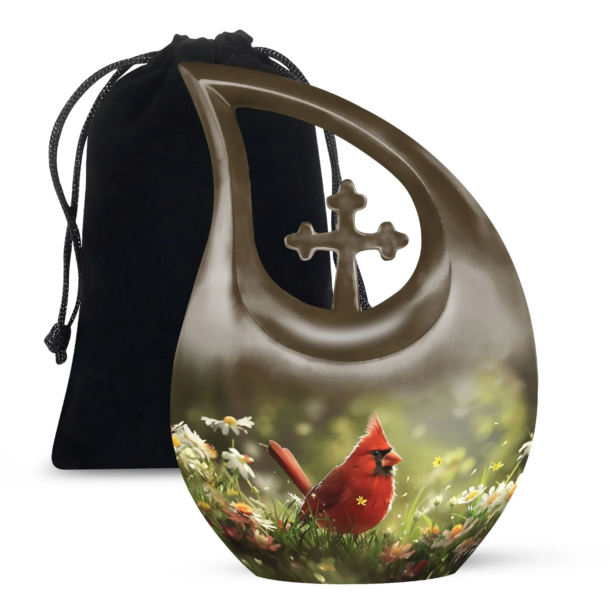 Cardinal Bird Cremation Cool Urns For Ashes Memorial & Funeral Urn