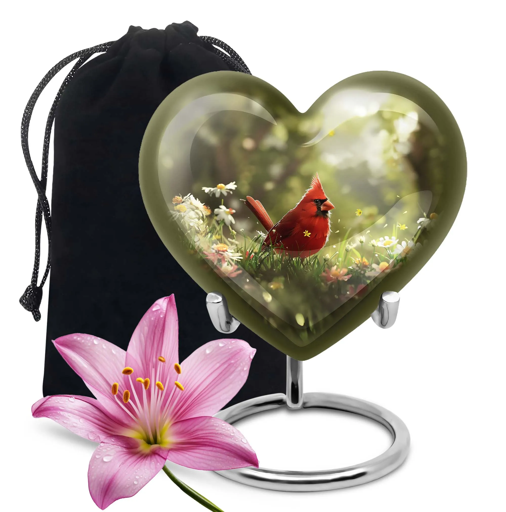 Cardinal Bird Cremation Cool Urns For Ashes Memorial & Funeral Urn