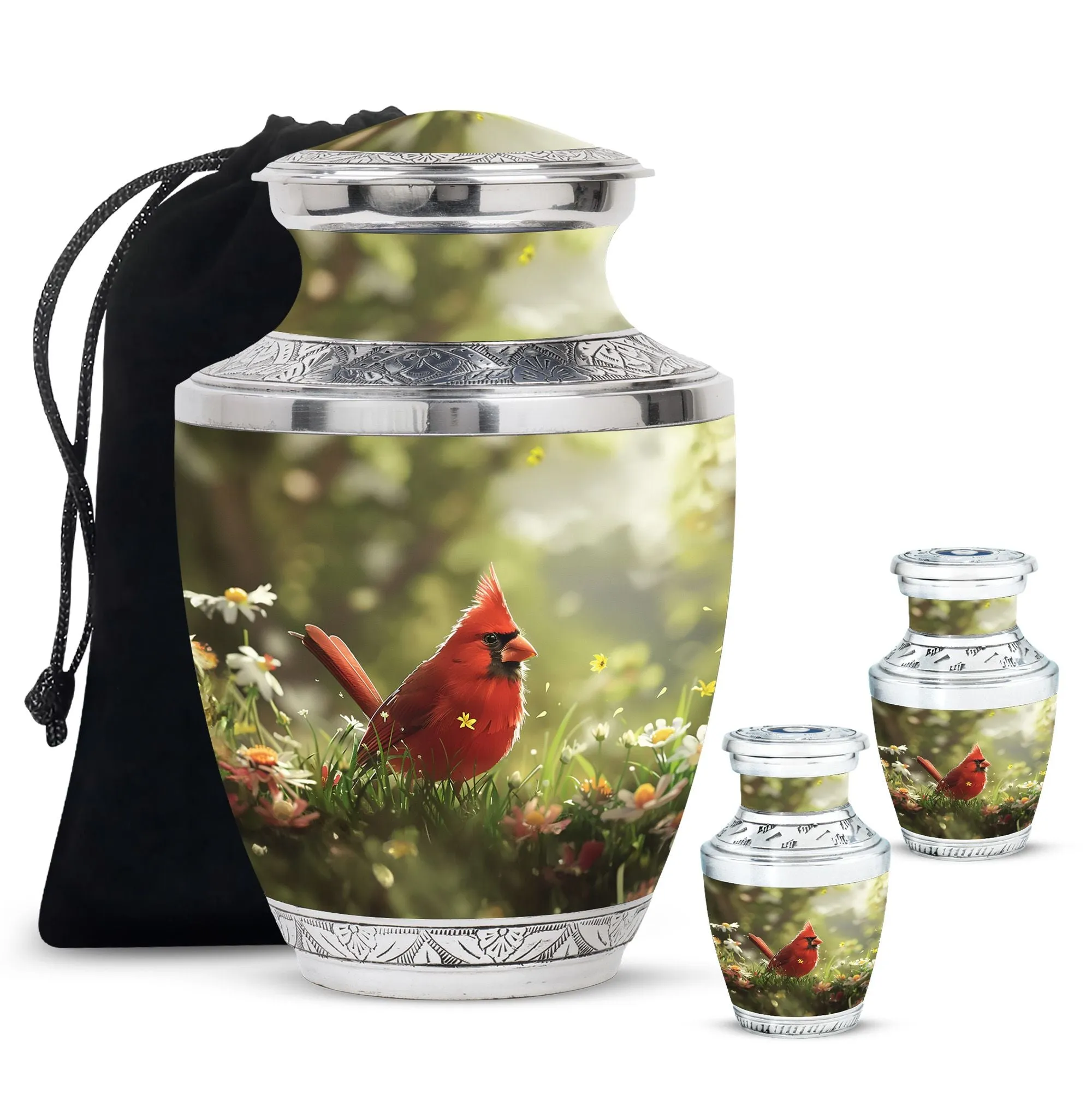Cardinal Bird Cremation Cool Urns For Ashes Memorial & Funeral Urn