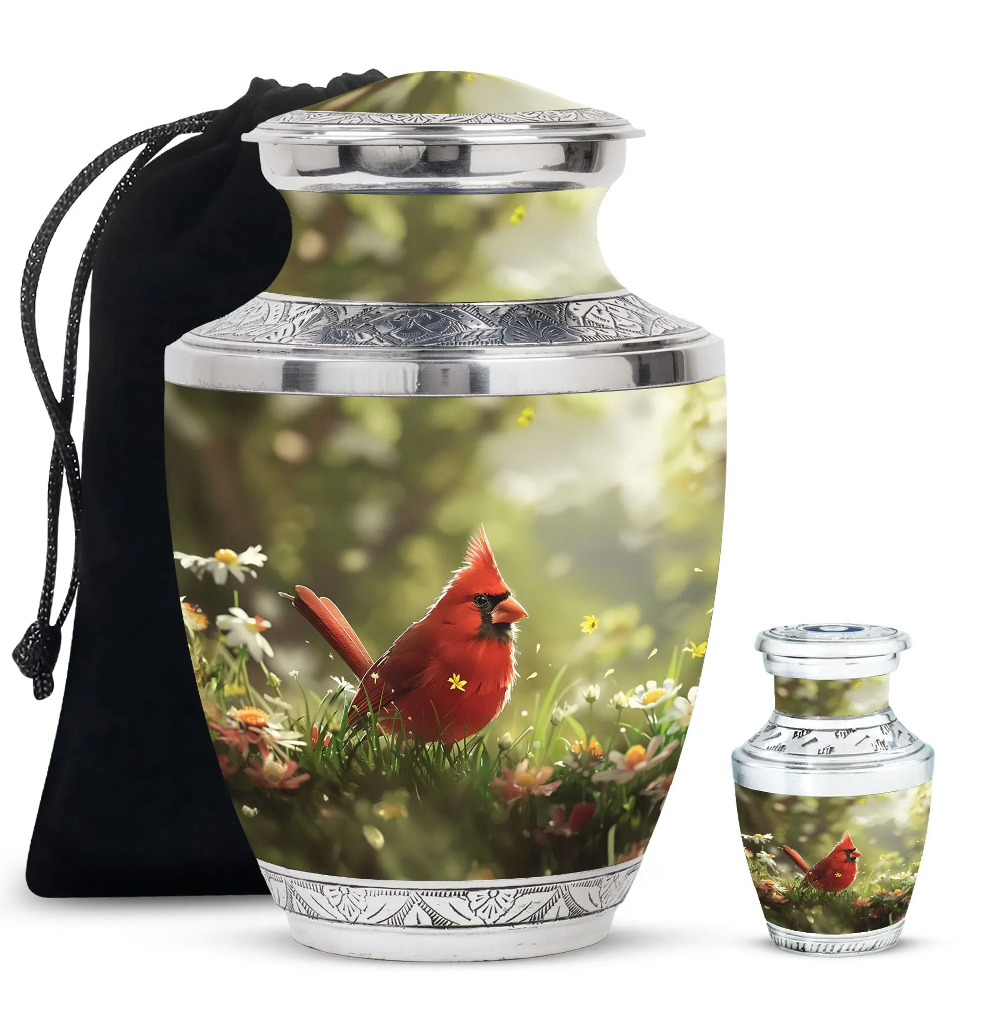 Cardinal Bird Cremation Cool Urns For Ashes Memorial & Funeral Urn