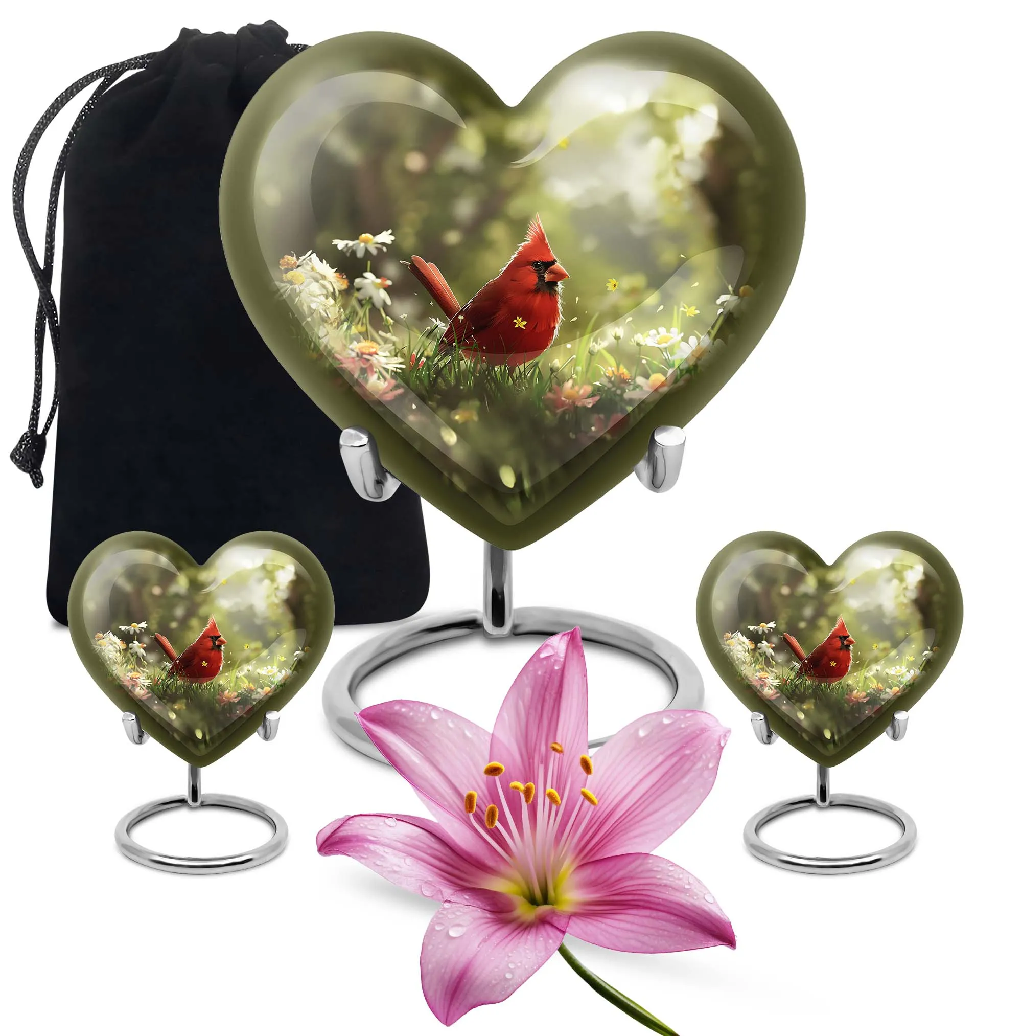 Cardinal Bird Cremation Cool Urns For Ashes Memorial & Funeral Urn