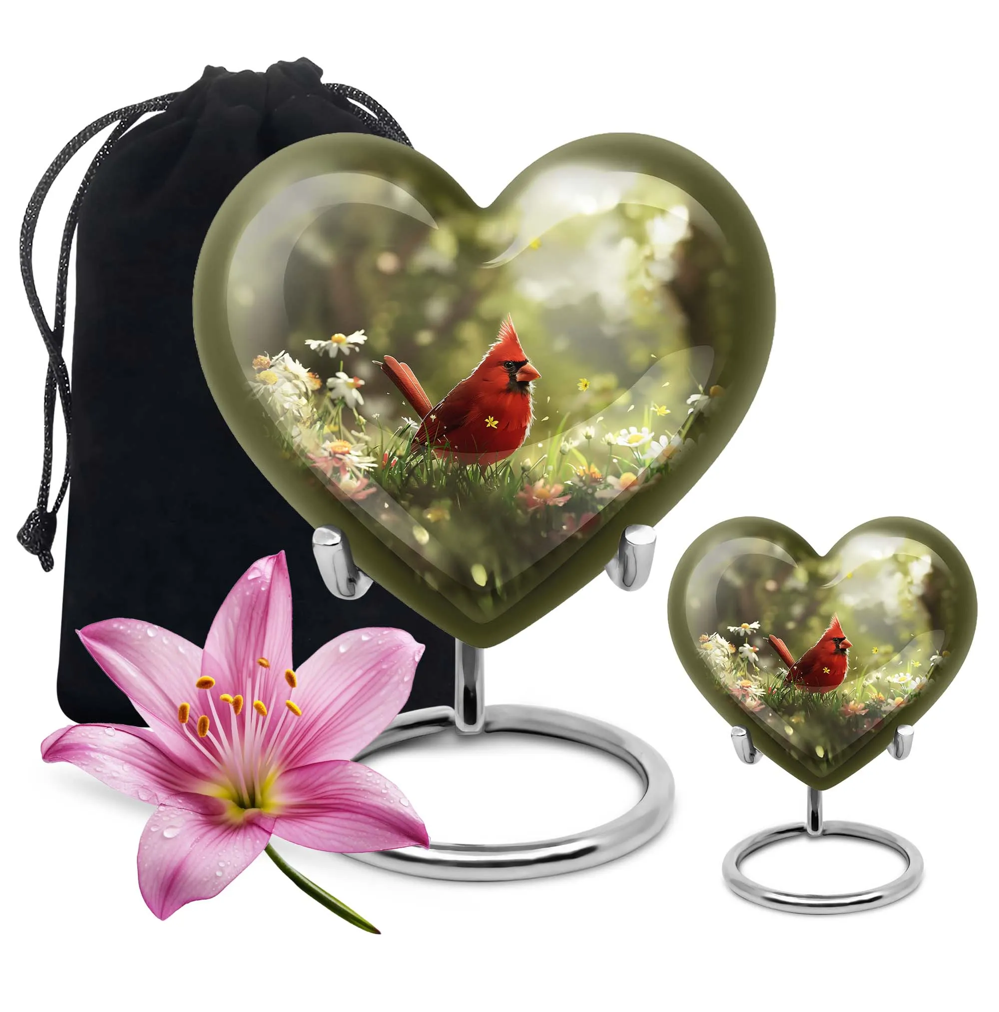 Cardinal Bird Cremation Cool Urns For Ashes Memorial & Funeral Urn