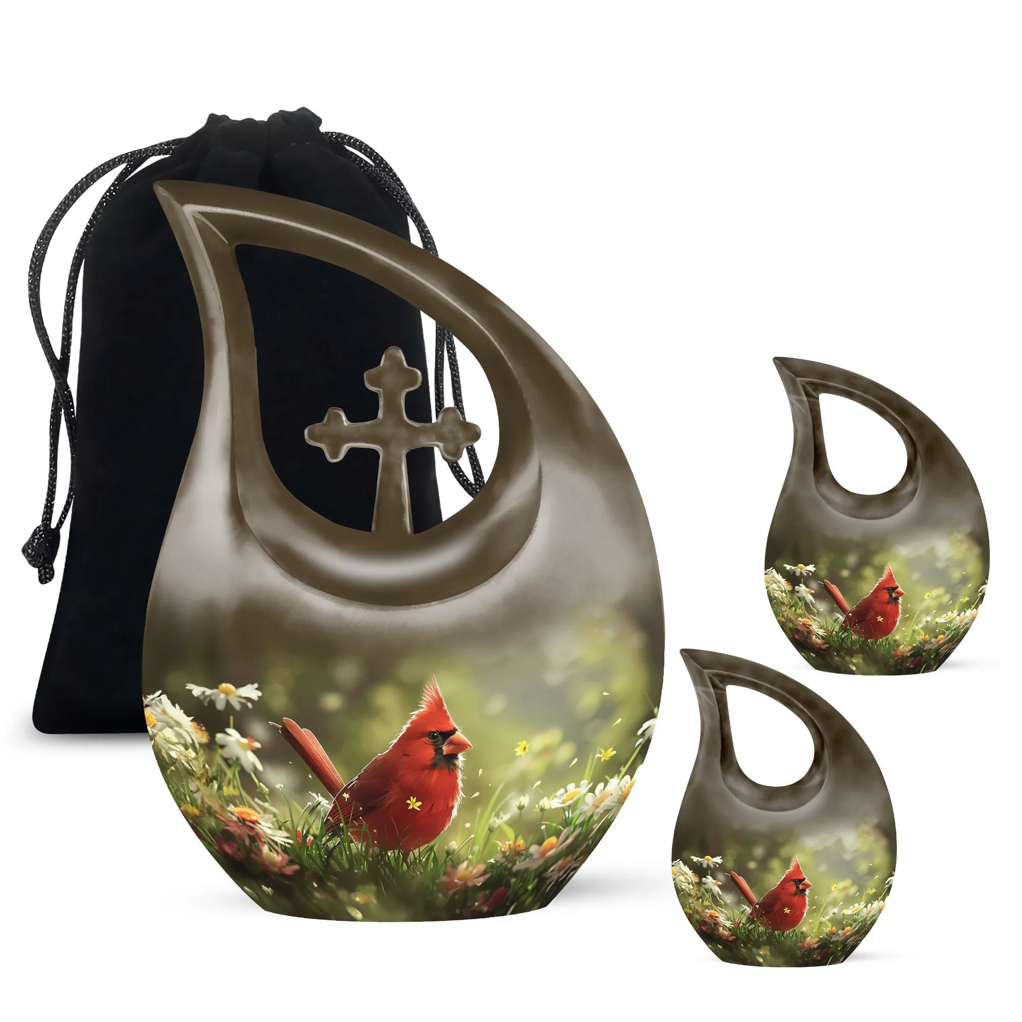 Cardinal Bird Cremation Cool Urns For Ashes Memorial & Funeral Urn