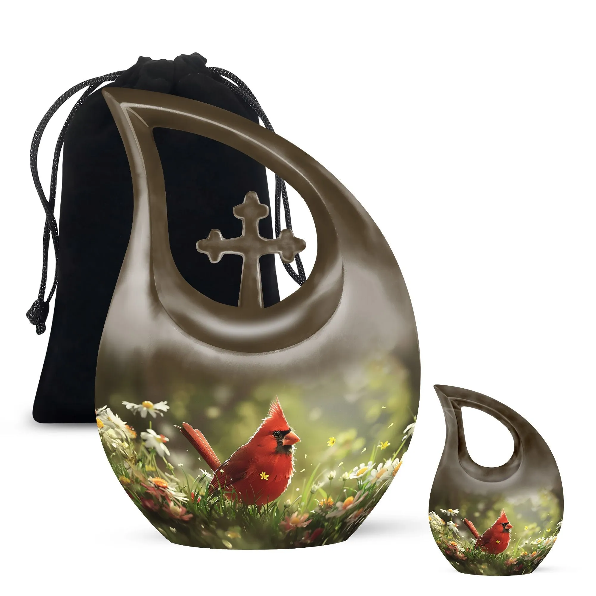 Cardinal Bird Cremation Cool Urns For Ashes Memorial & Funeral Urn