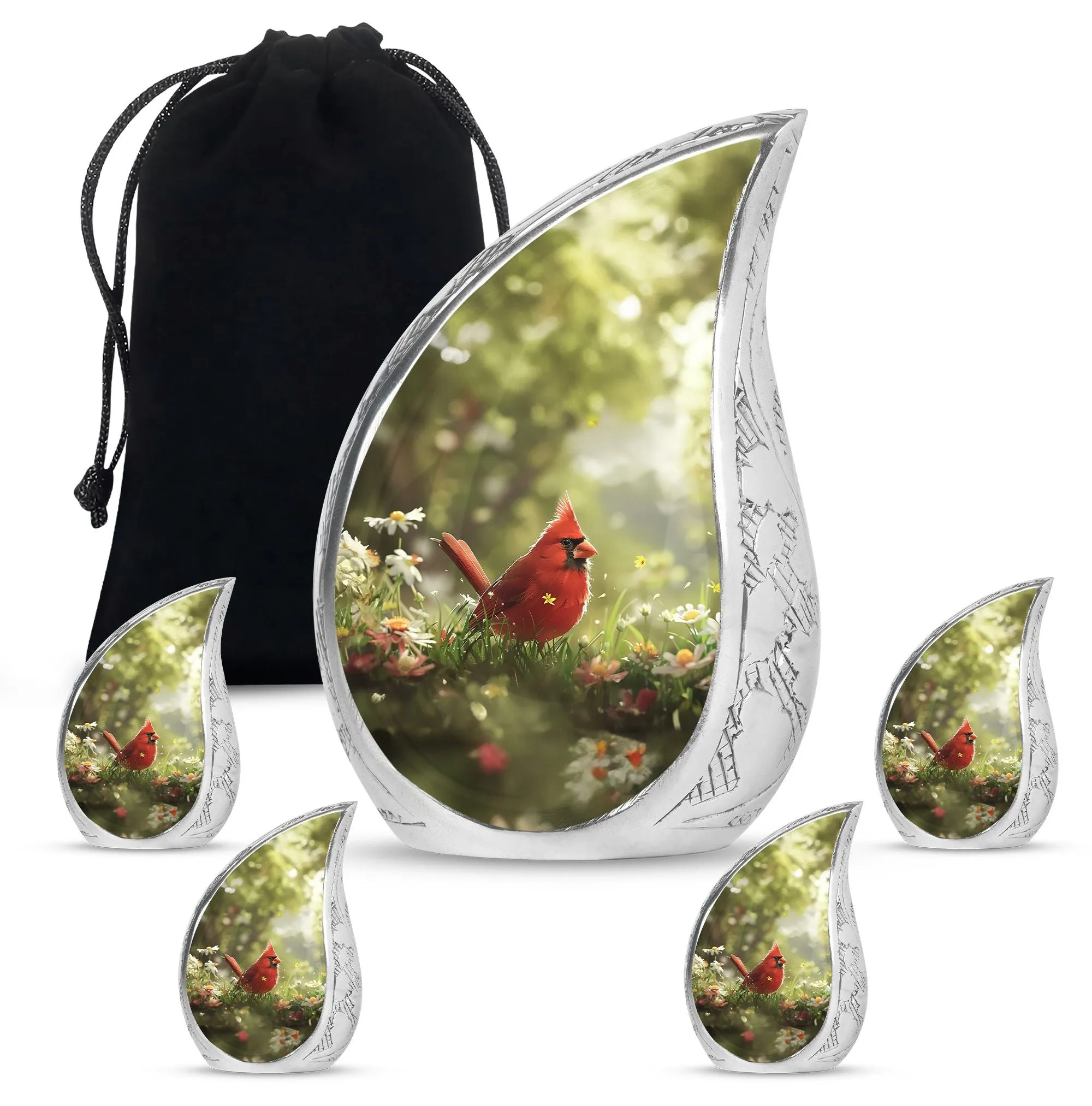 Cardinal Bird Cremation Cool Urns For Ashes Memorial & Funeral Urn