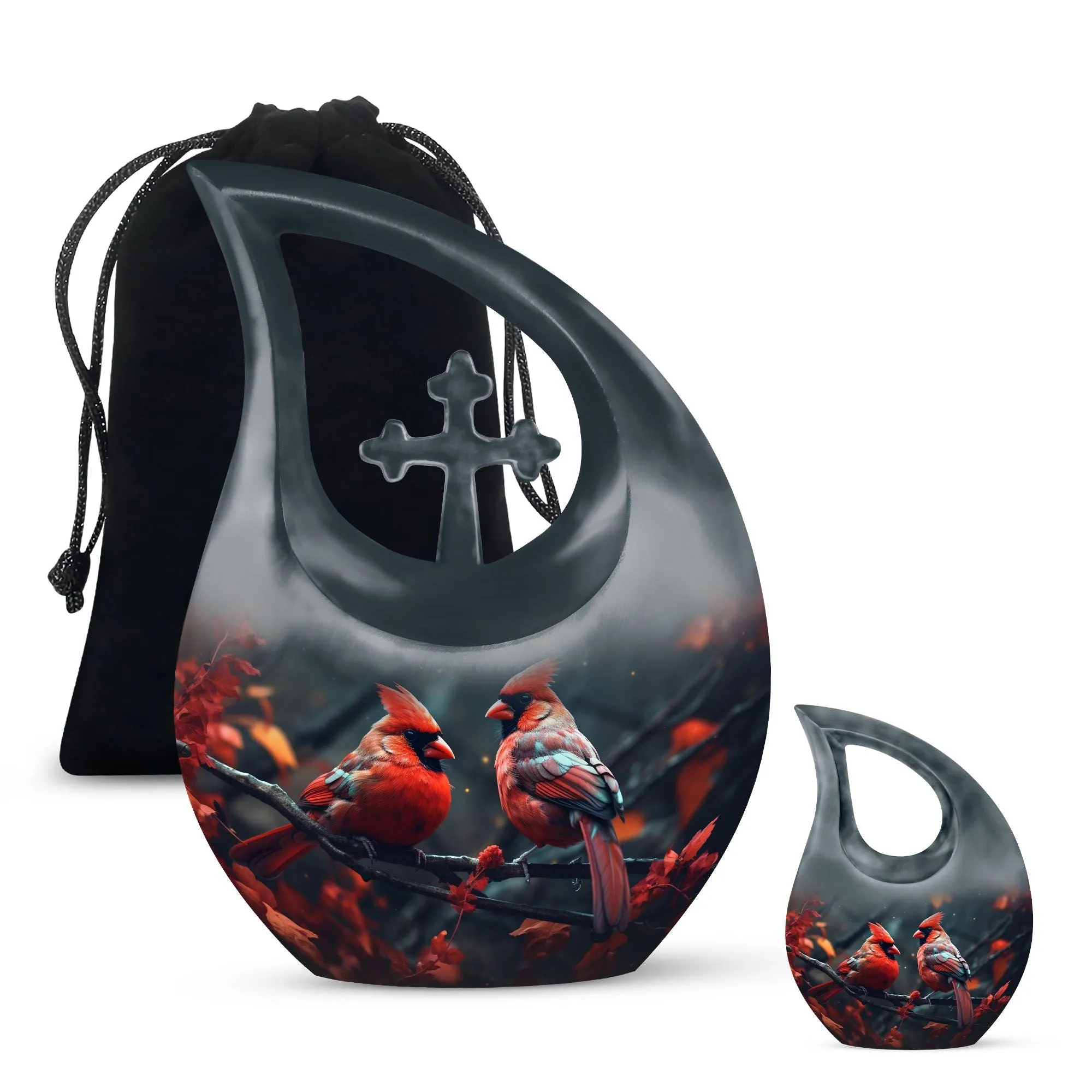 Cardinal Bird Cremation Urn Honoring Precious Moments Shared