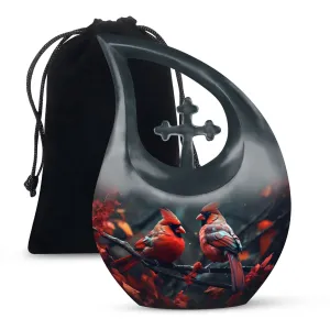 Cardinal Bird Cremation Urn Honoring Precious Moments Shared