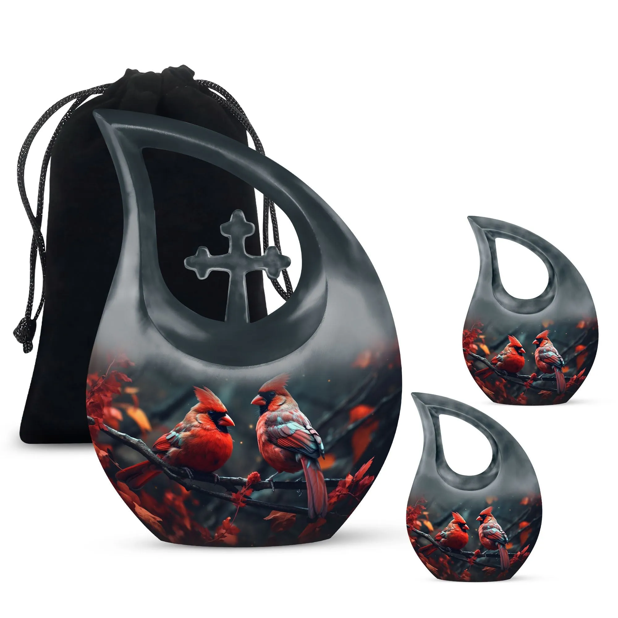 Cardinal Bird Cremation Urn Honoring Precious Moments Shared
