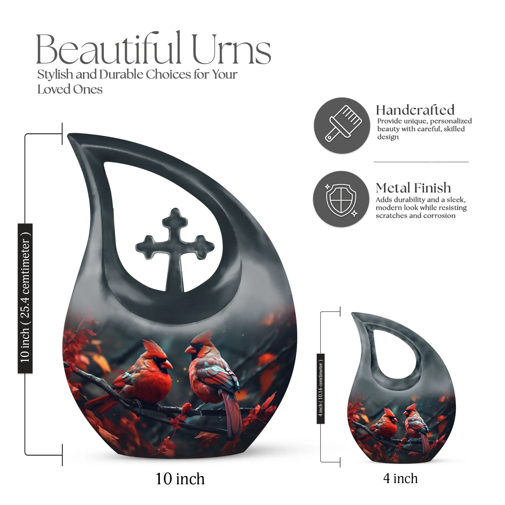 Cardinal Bird Cremation Urn Honoring Precious Moments Shared