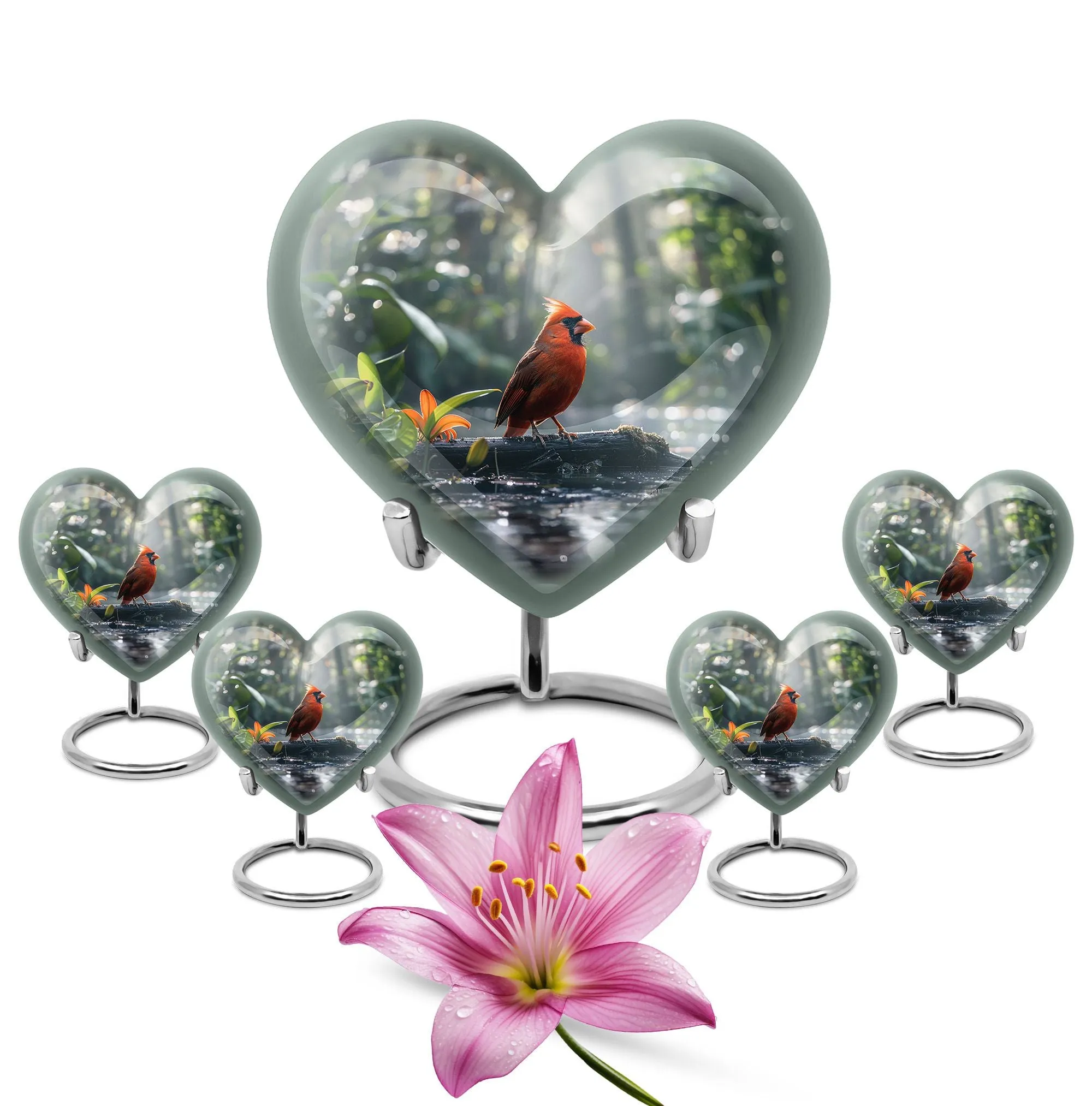 Cardinal Bird Memorial Cremation Solution for Loved Adults