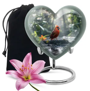 Cardinal Bird Memorial Cremation Solution for Loved Adults
