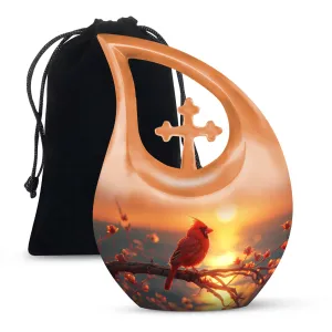 Cardinal Bird Ultimate Tribute – Cross Drop Cremation Memorial Solution