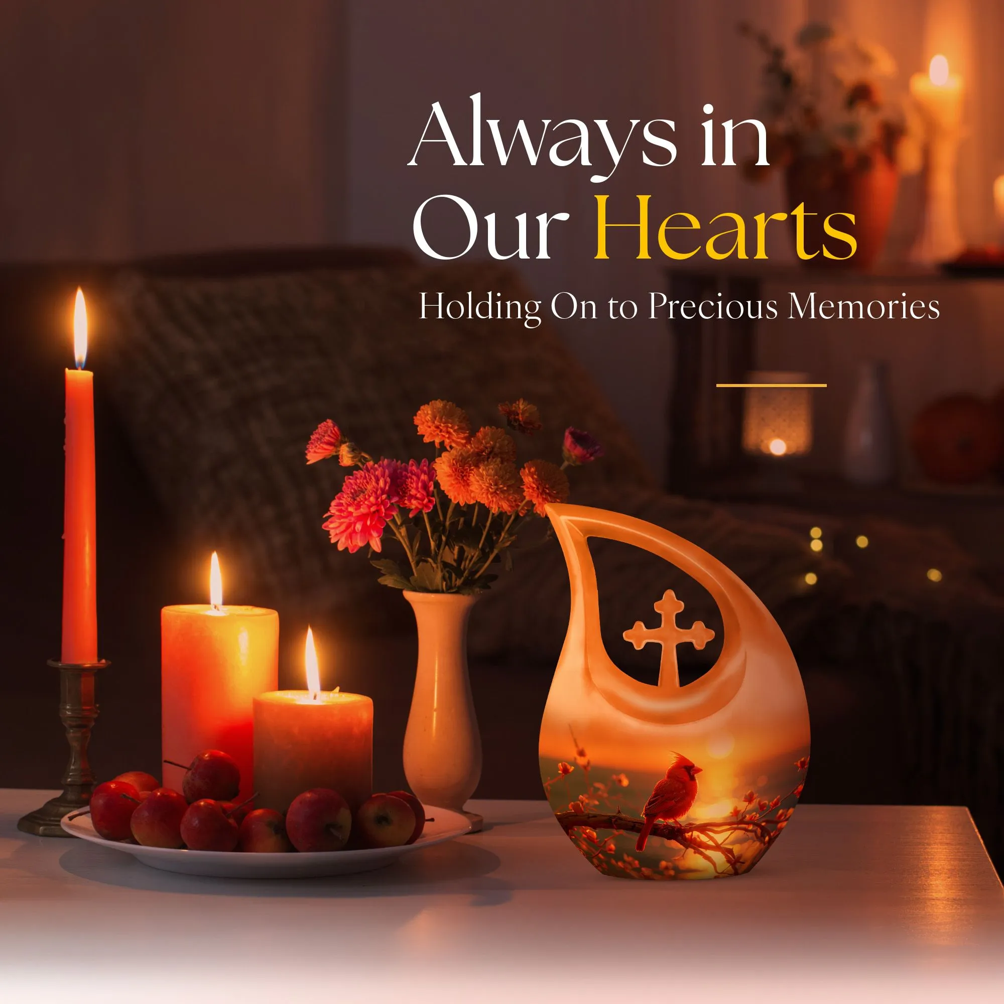 Cardinal Bird Ultimate Tribute – Cross Drop Cremation Memorial Solution