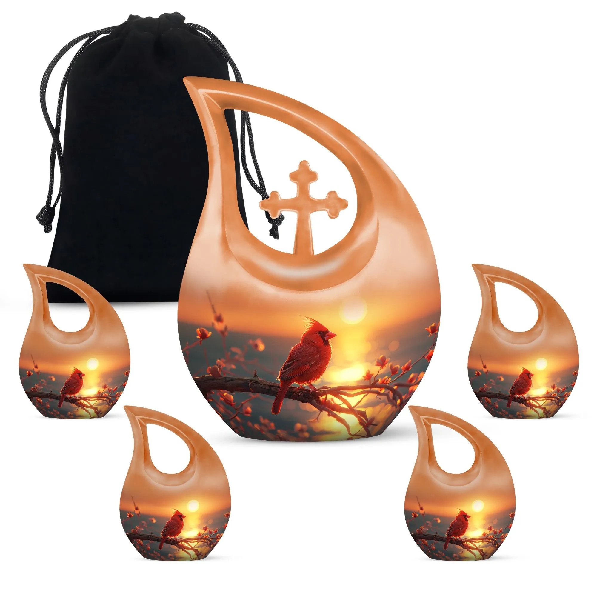 Cardinal Bird Ultimate Tribute – Cross Drop Cremation Memorial Solution