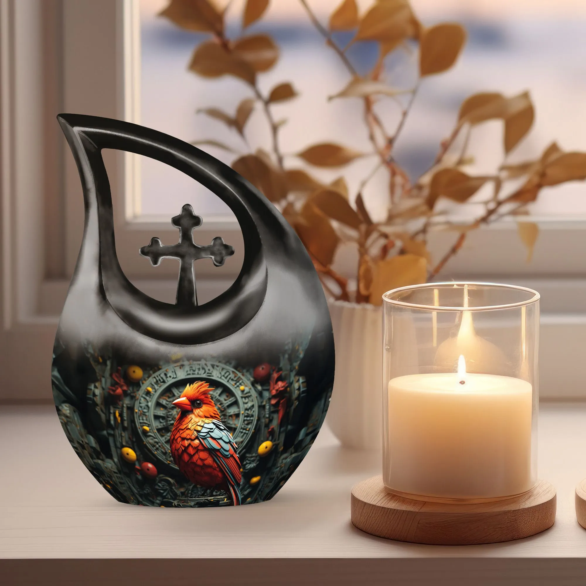 Cardinal Bird Urn: An Elegant Memorial Urn for Ashes