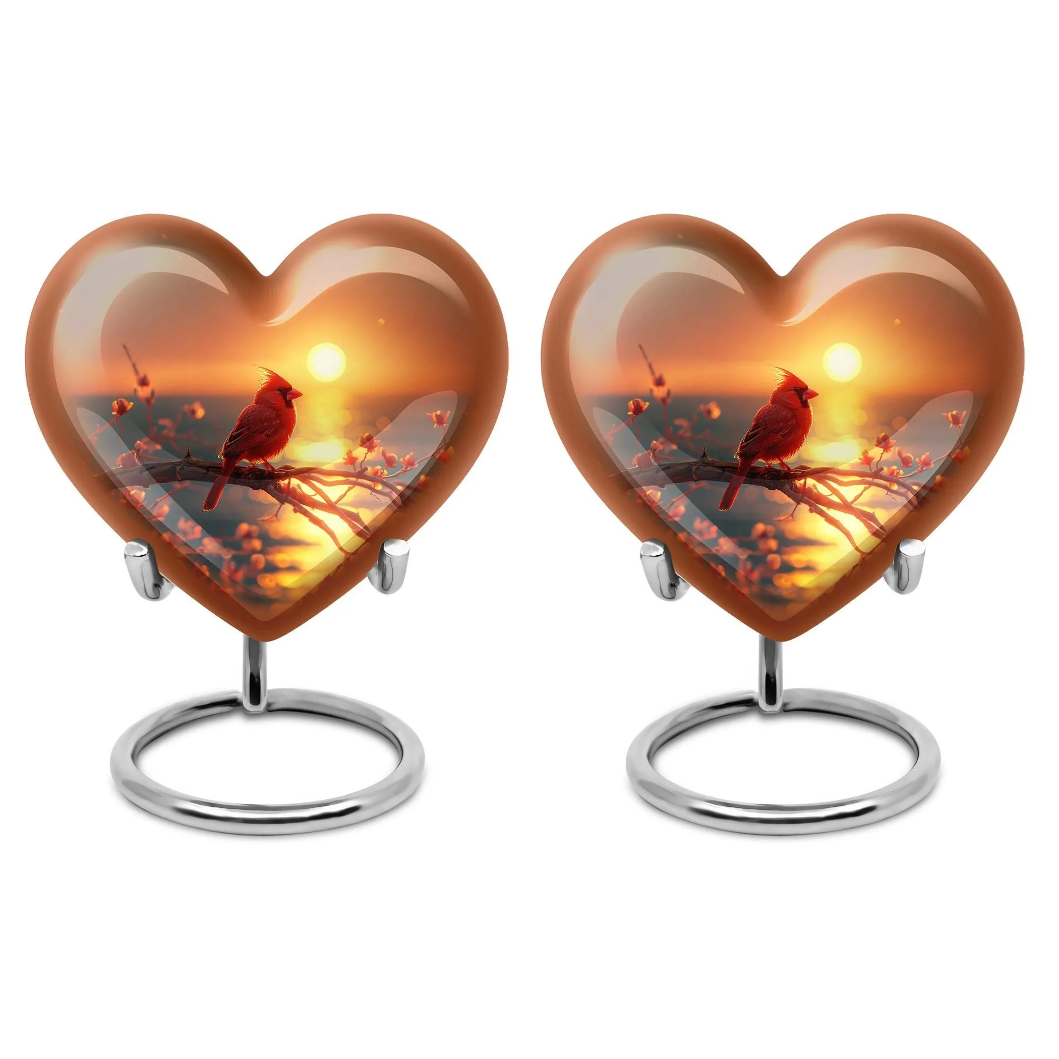 Cardinal Bird Urn - Cherished Memorabilia Cremation Keepsake
