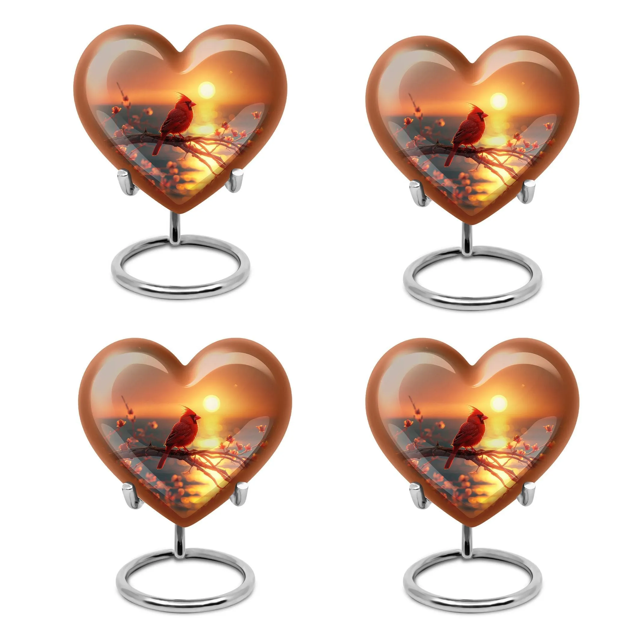 Cardinal Bird Urn - Cherished Memorabilia Cremation Keepsake