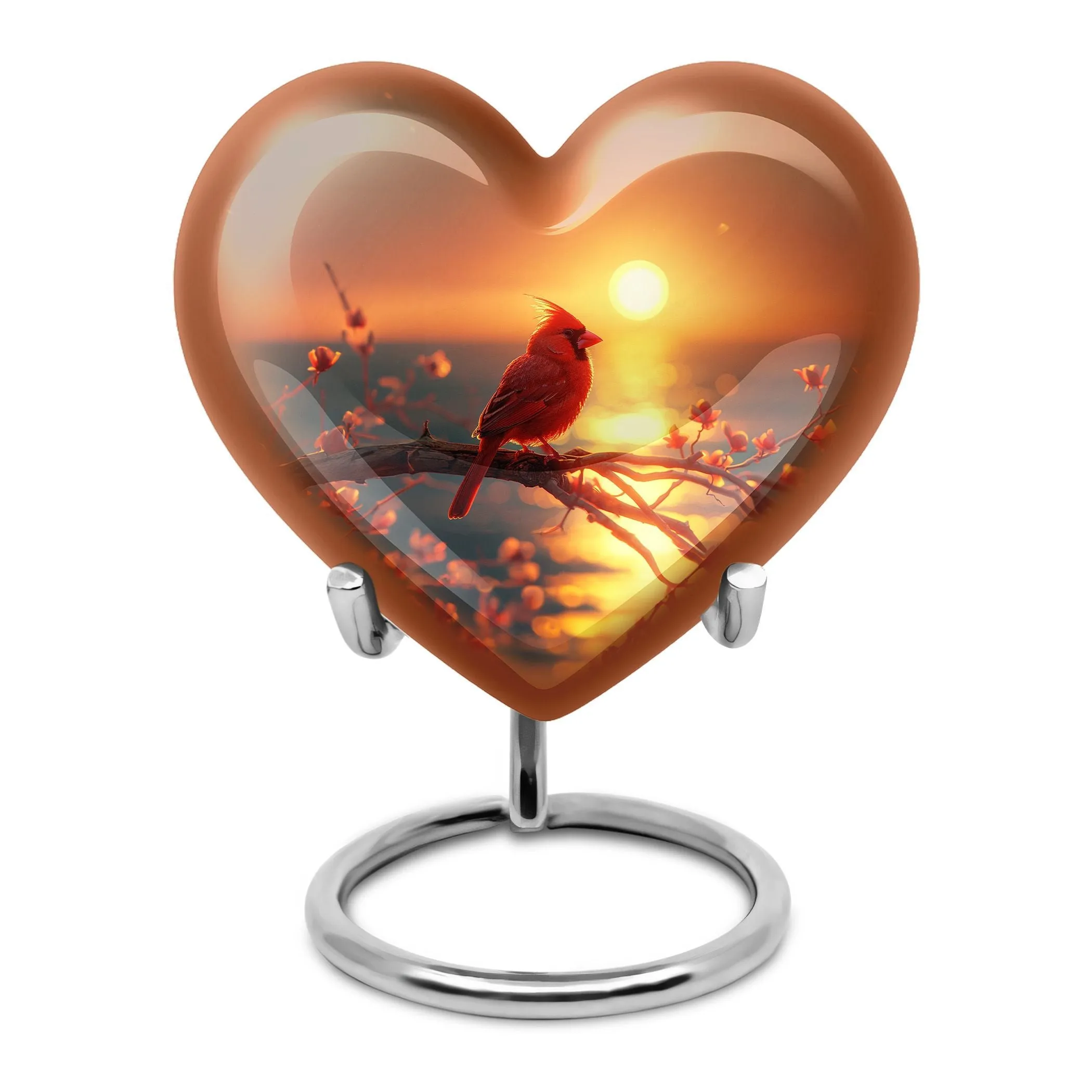 Cardinal Bird Urn - Cherished Memorabilia Cremation Keepsake