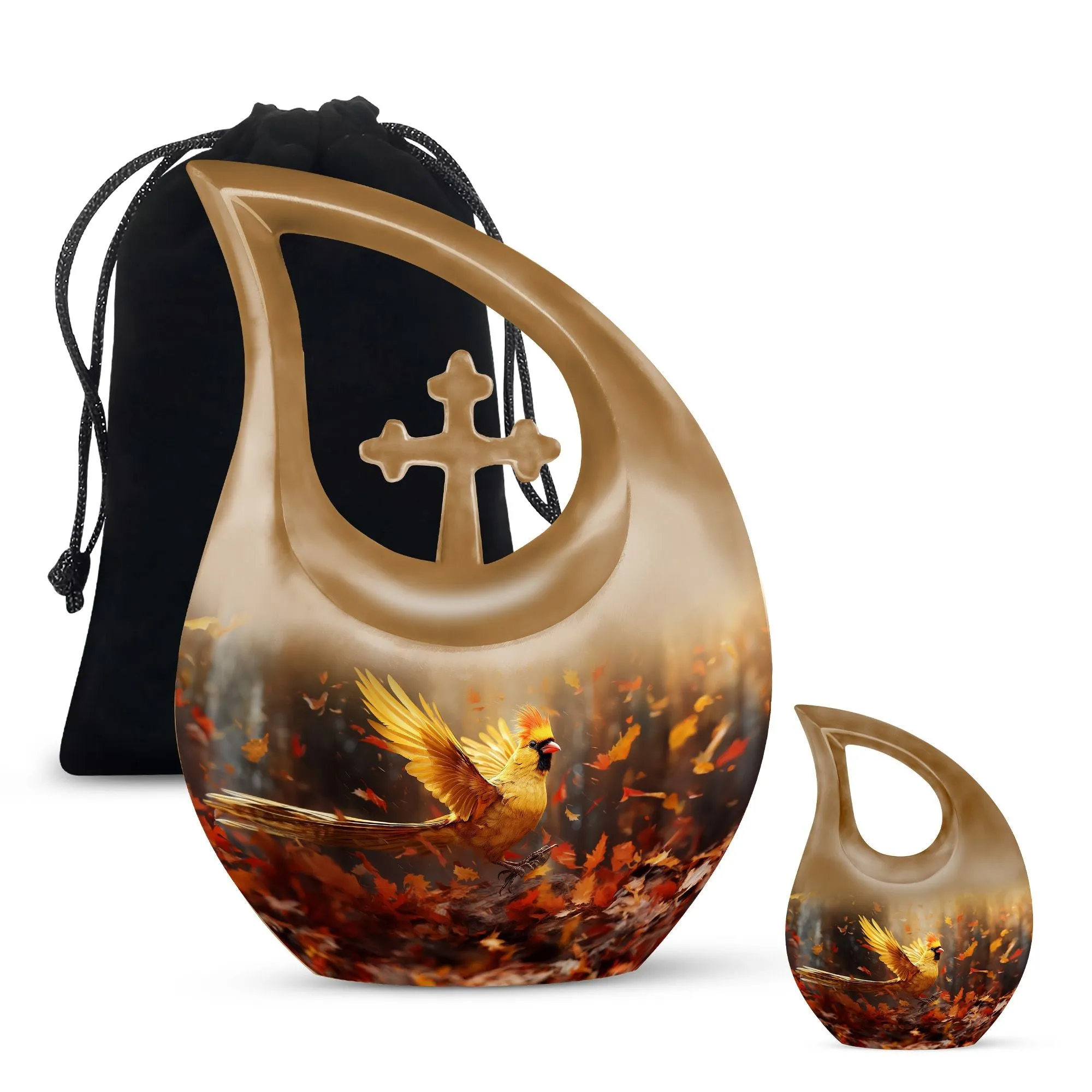 Cardinal Bird Urn - Keepsake Cremation Urn For Human Ashes