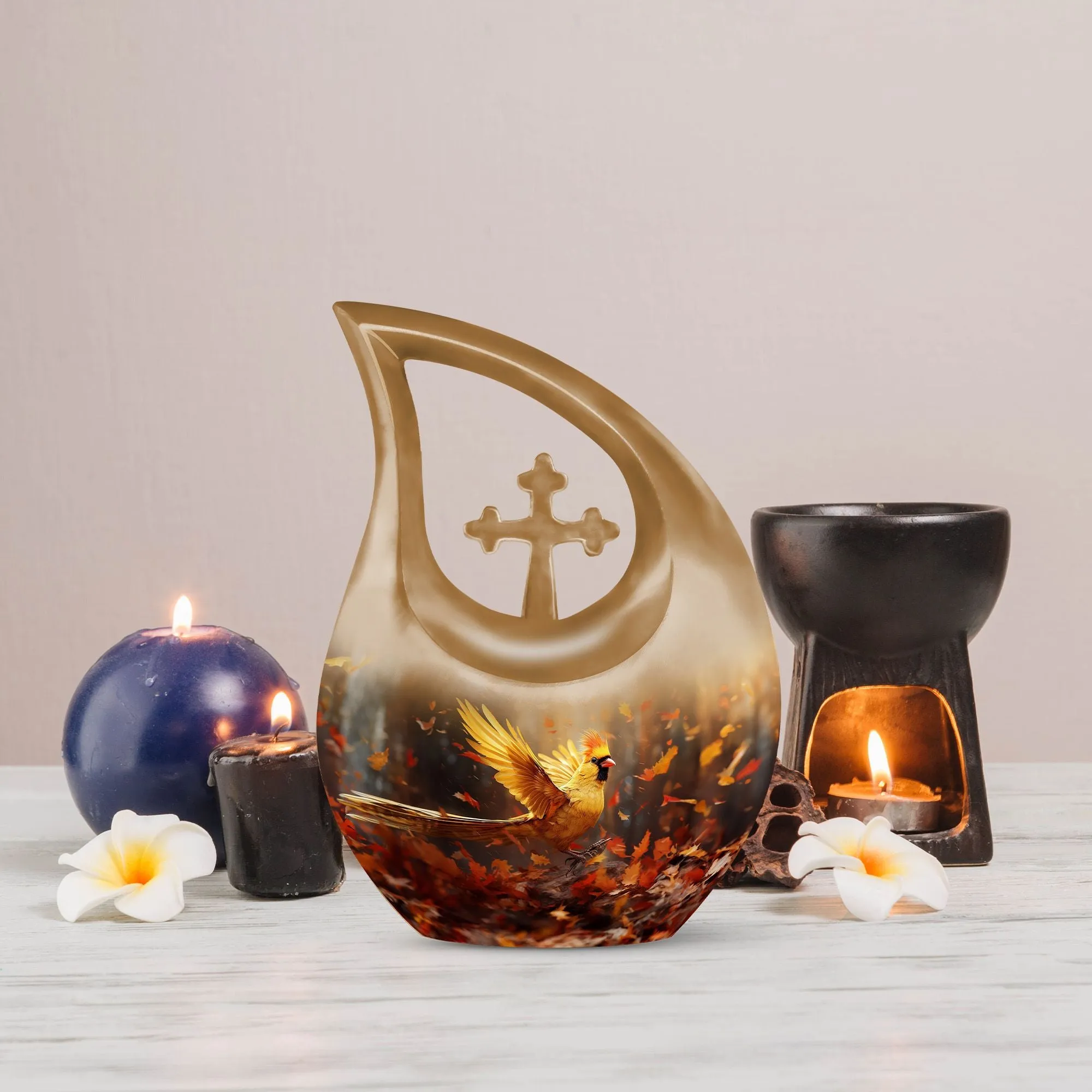 Cardinal Bird Urn - Keepsake Cremation Urn For Human Ashes