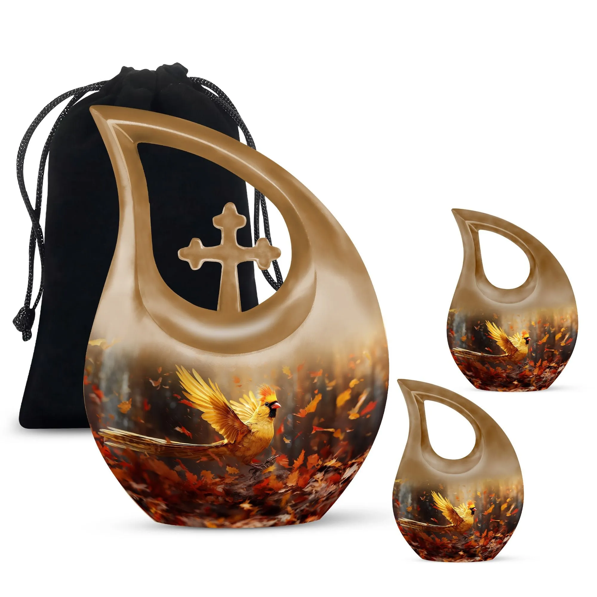 Cardinal Bird Urn - Keepsake Cremation Urn For Human Ashes