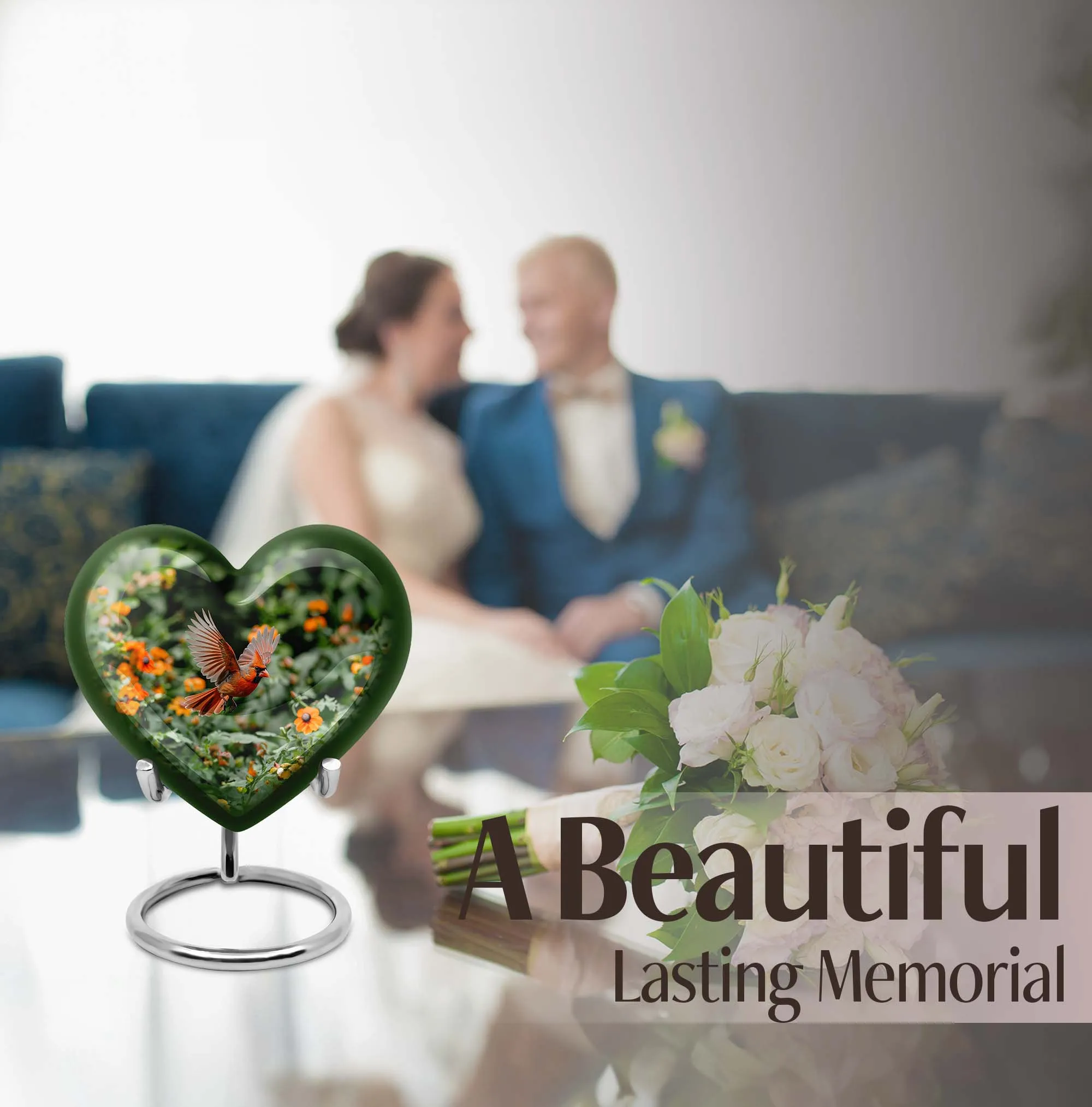 Cardinal Tribute: Unique Human Ashes Funeral Cremation Urn