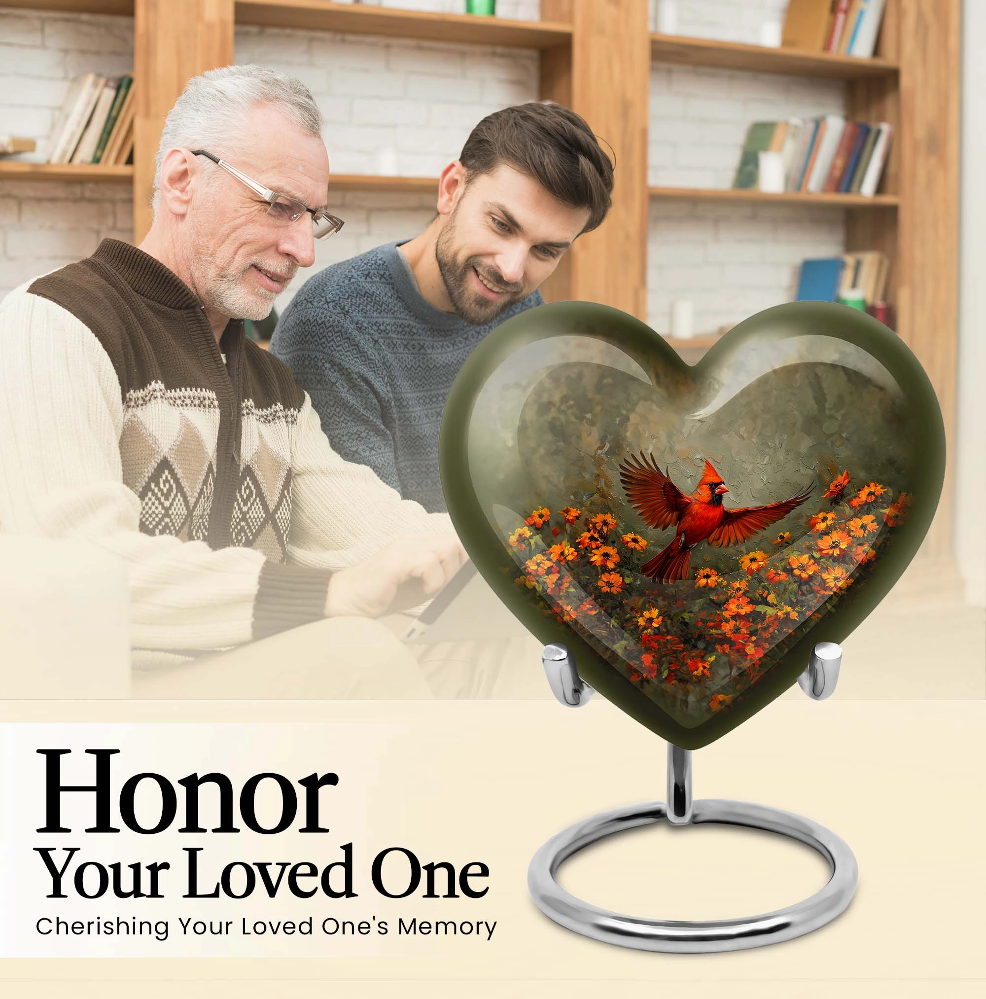 Cardinal Bird Legacy - Aesthetic Cremation Remembrance Urn