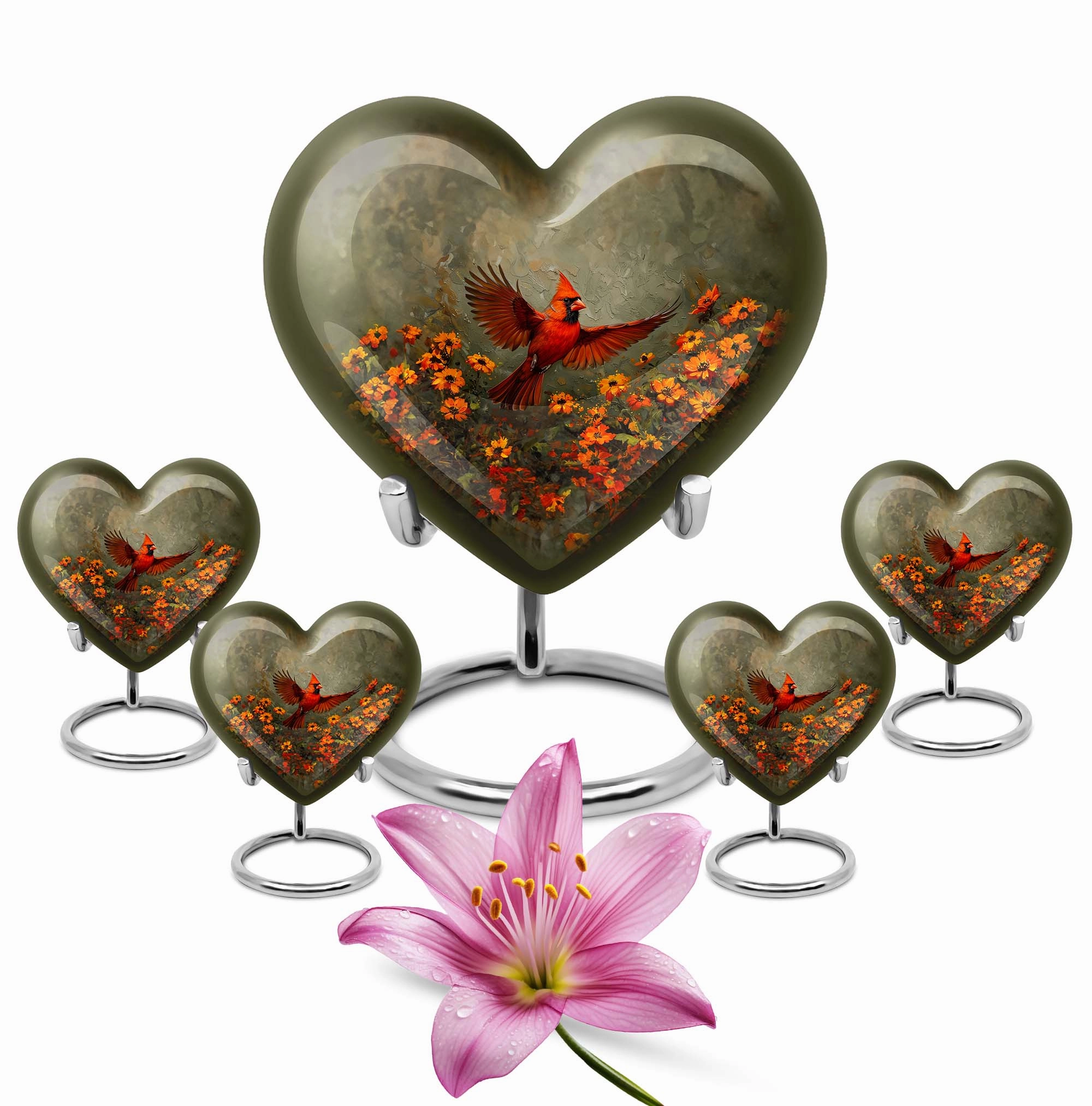 Cardinal Bird Legacy - Aesthetic Cremation Remembrance Urn