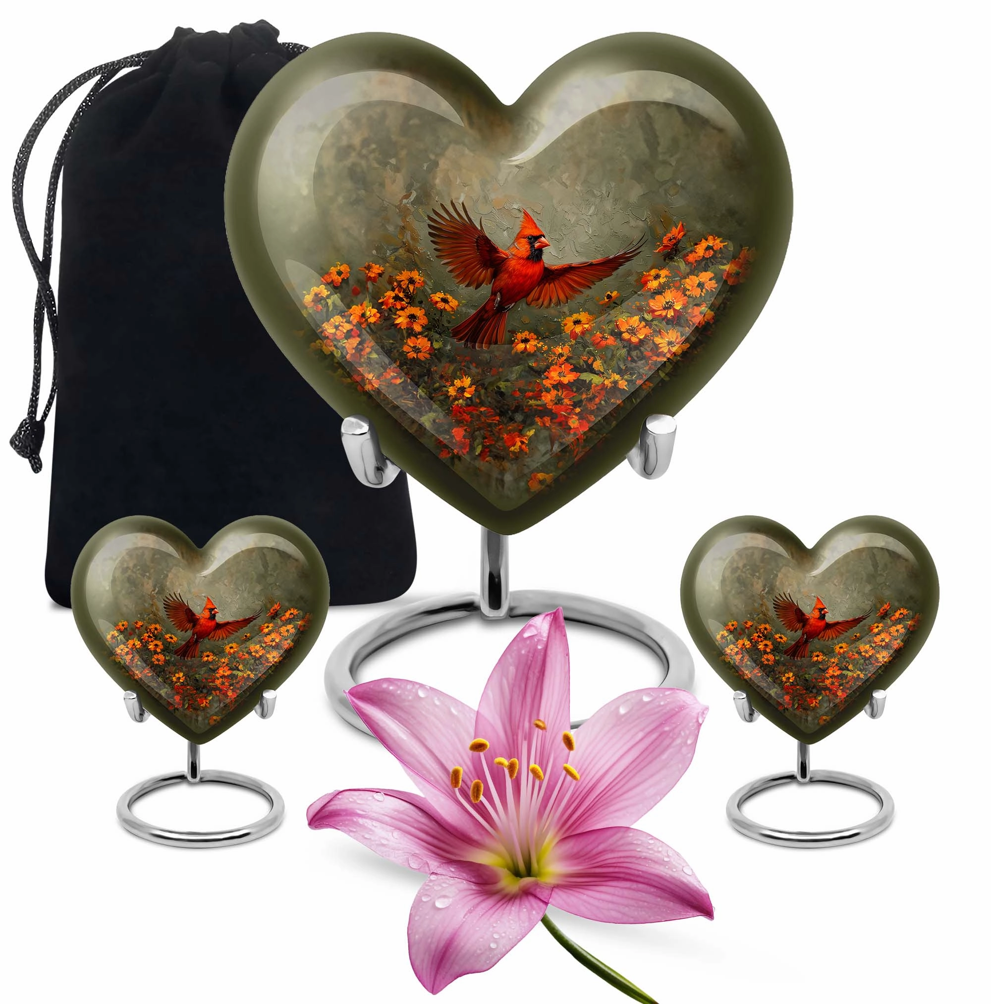 Cardinal Bird Legacy - Aesthetic Cremation Remembrance Urn