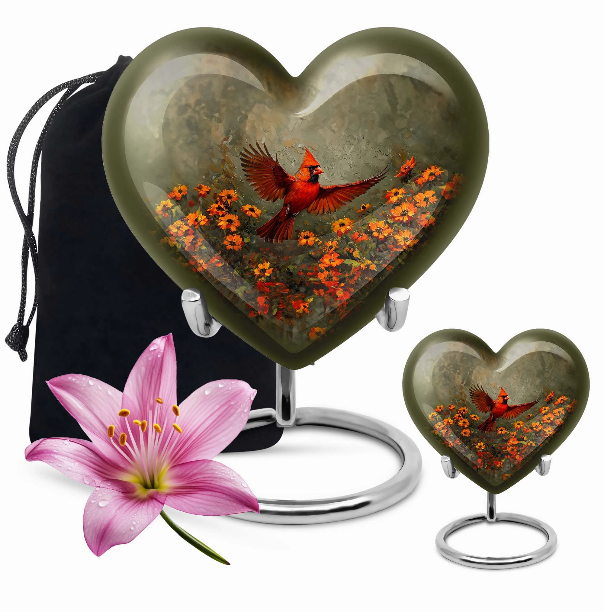 Cardinal Bird Legacy - Aesthetic Cremation Remembrance Urn
