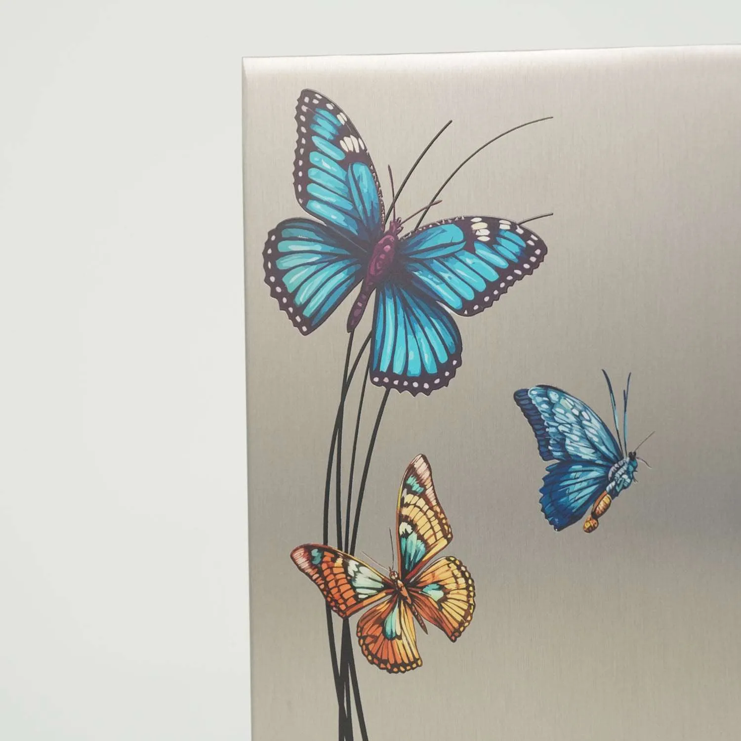 Cascade Pewter Cremation Urn With Blue & Yellow Butterflies