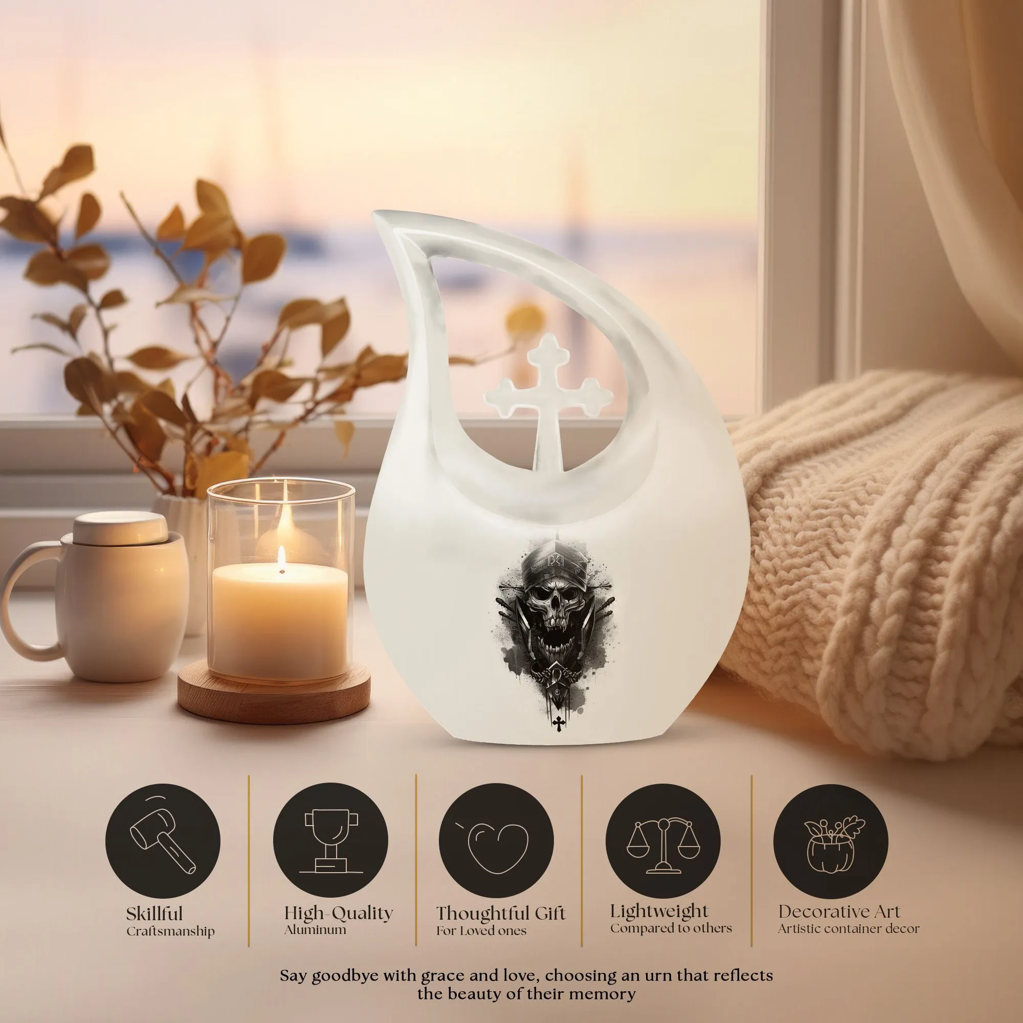 Catholic Blessings Memorial Cremation Urn For Ashes