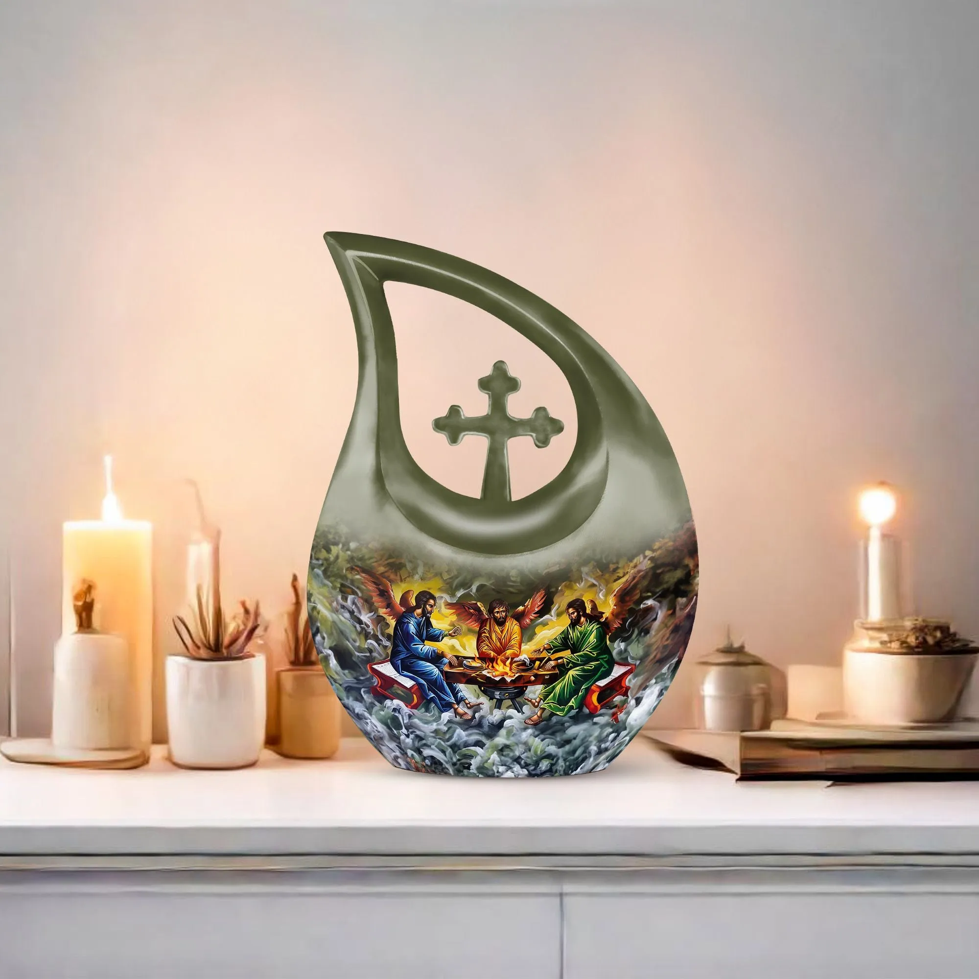 Catholic Commemoration: Luxurious Memorial Urn for Remembrance