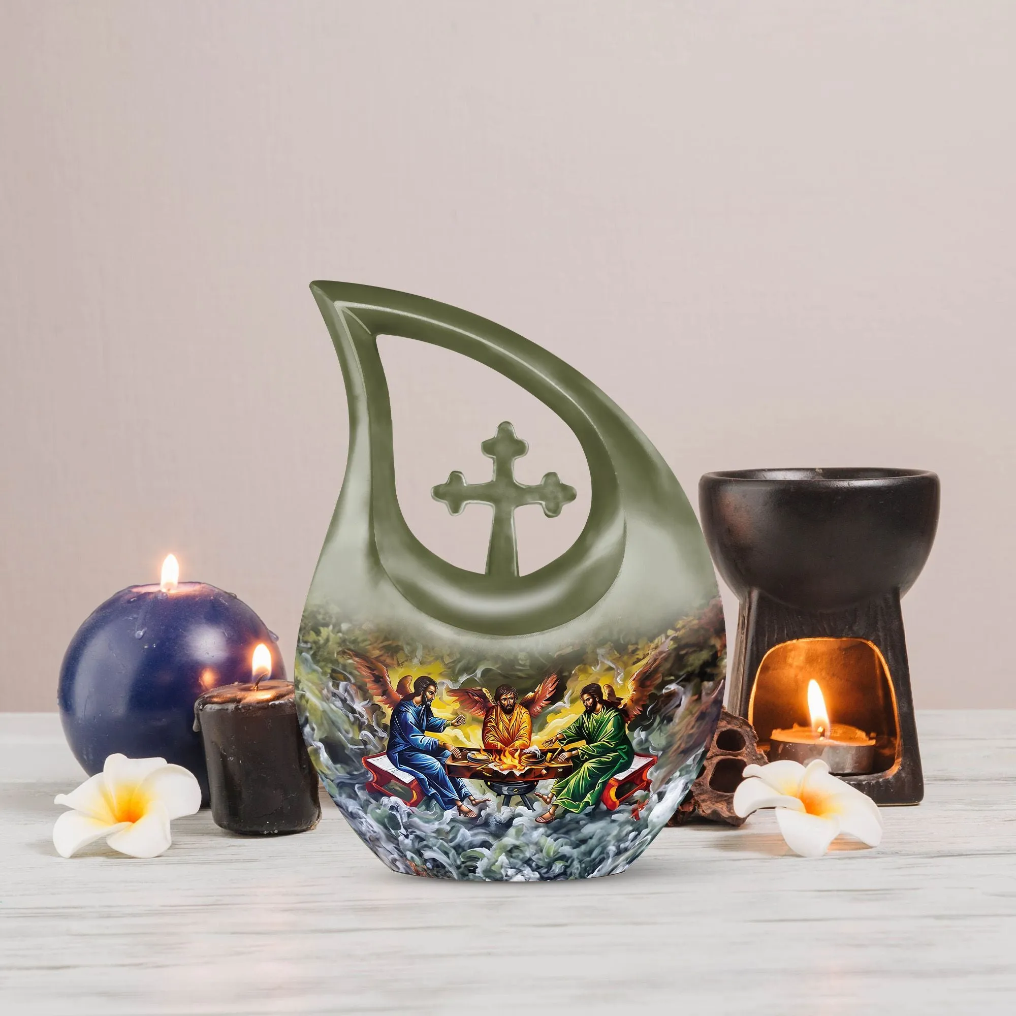 Catholic Commemoration: Luxurious Memorial Urn for Remembrance