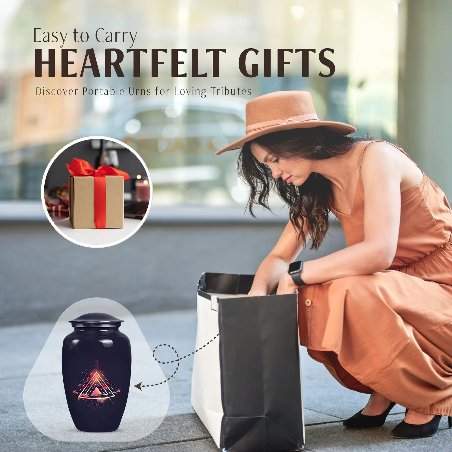 Catholic Cornerstone Cremation Tribute - Keepsake Urn For Ashes