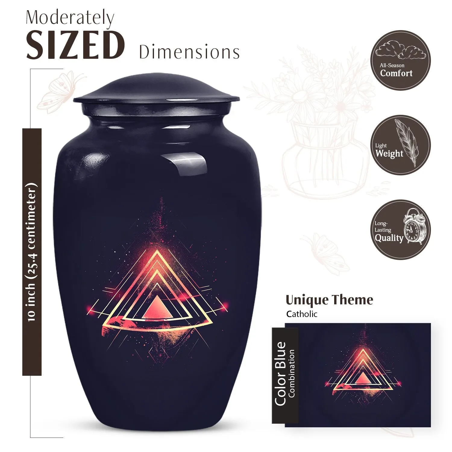 Catholic Cornerstone Cremation Tribute - Keepsake Urn For Ashes