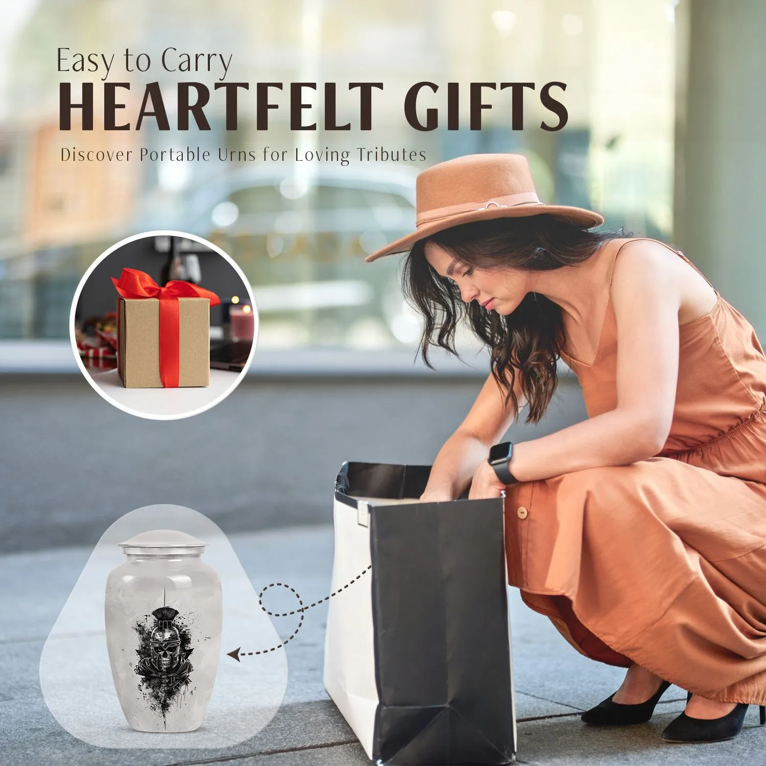 Catholic Urn Solace: Elegant Memorial Urn for Cremation Funerals