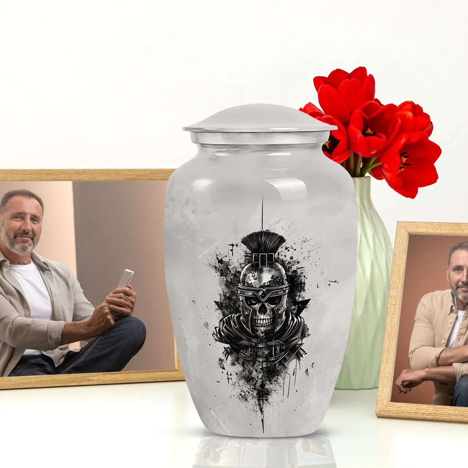 Catholic Urn Solace: Elegant Memorial Urn for Cremation Funerals