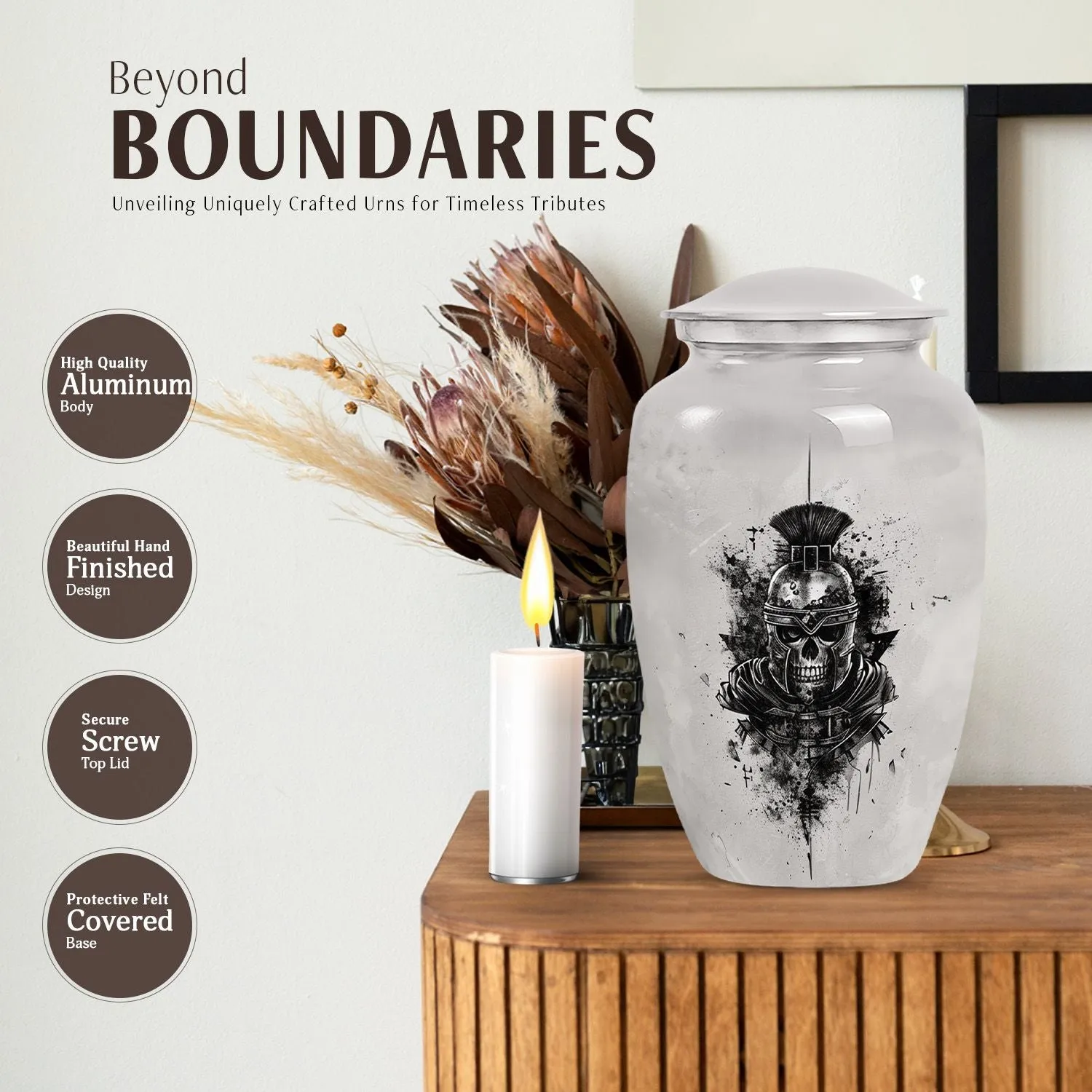 Catholic Urn Solace: Elegant Memorial Urn for Cremation Funerals