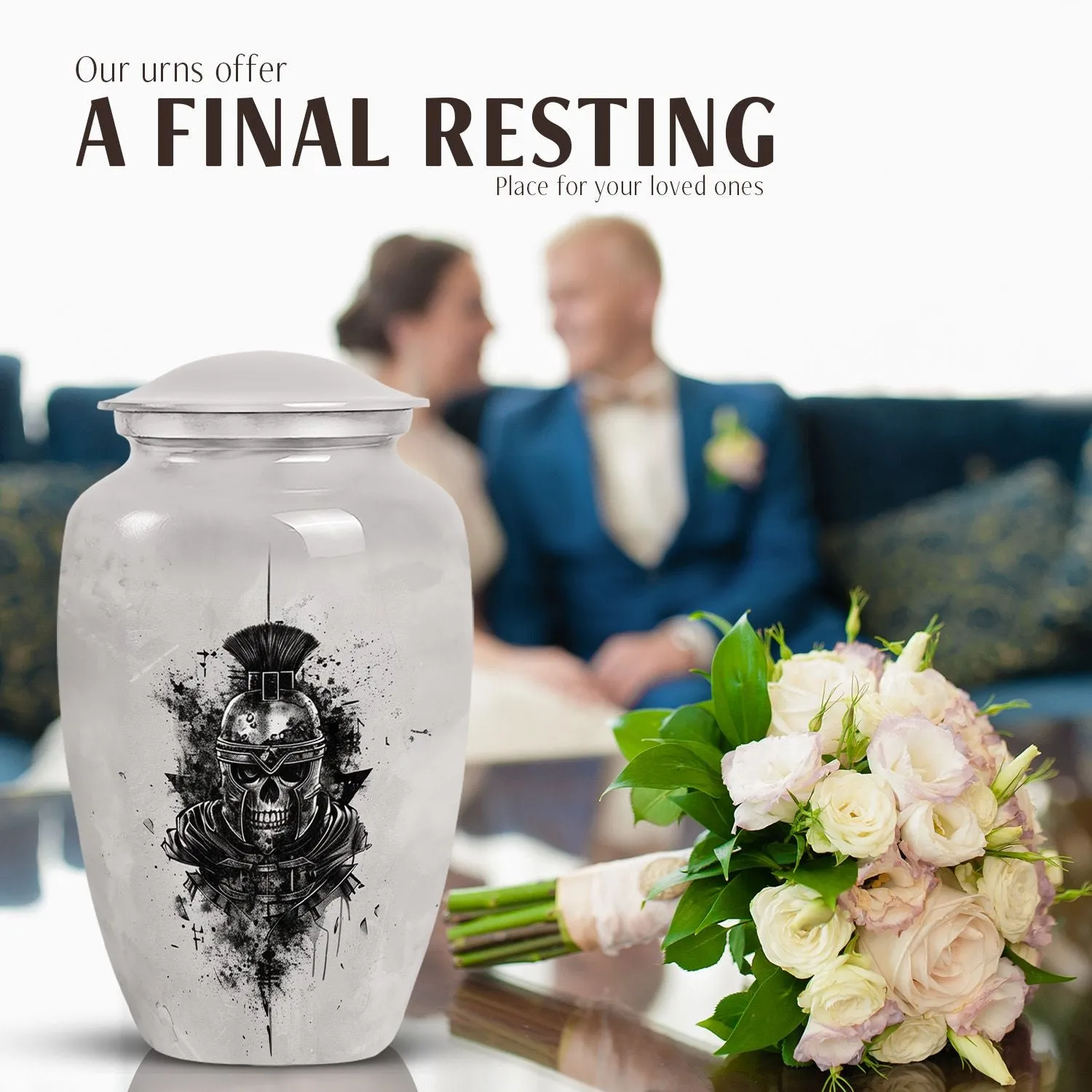Catholic Urn Solace: Elegant Memorial Urn for Cremation Funerals