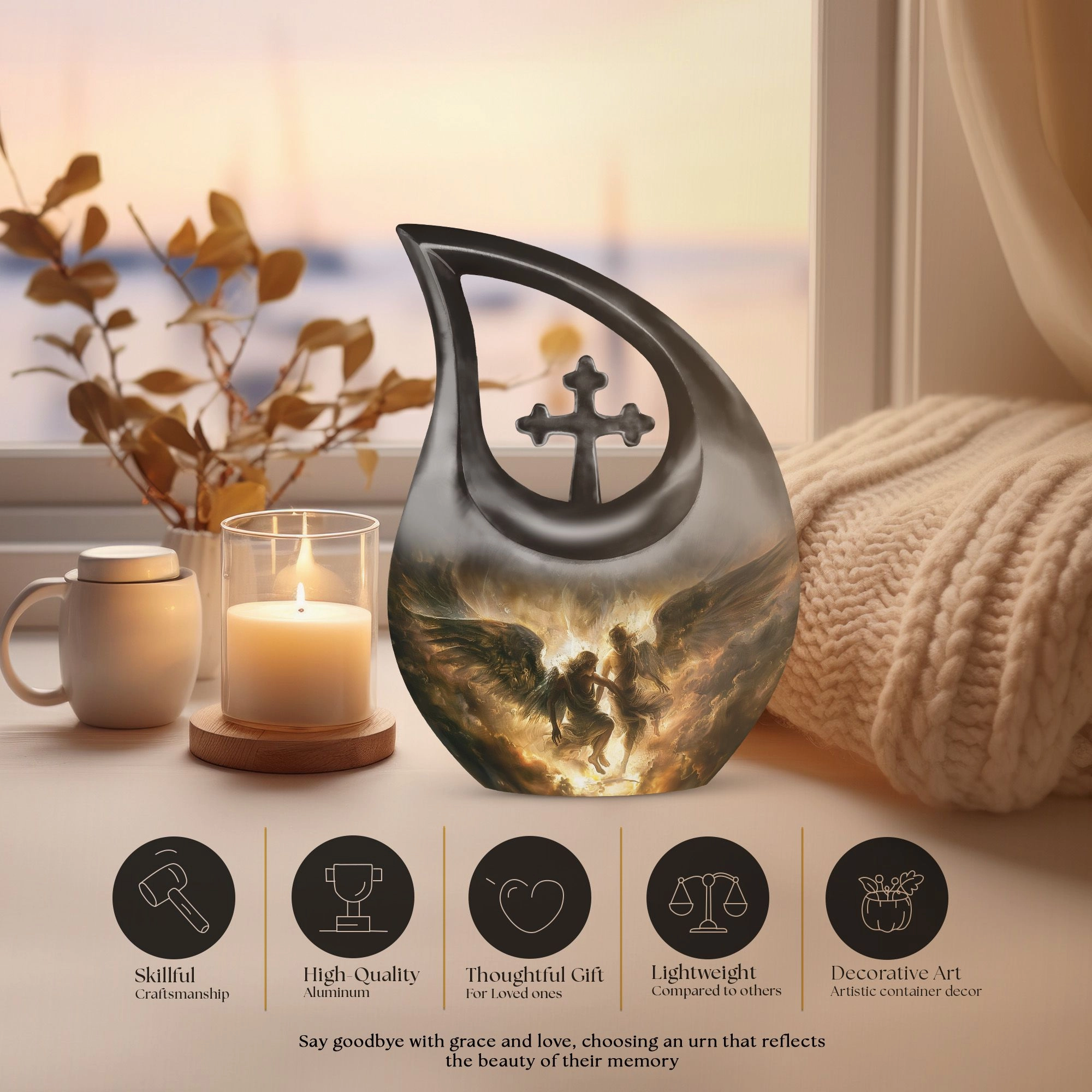 Catholic Urn -Perfect Memorials Cremation Urn For Human Ashes
