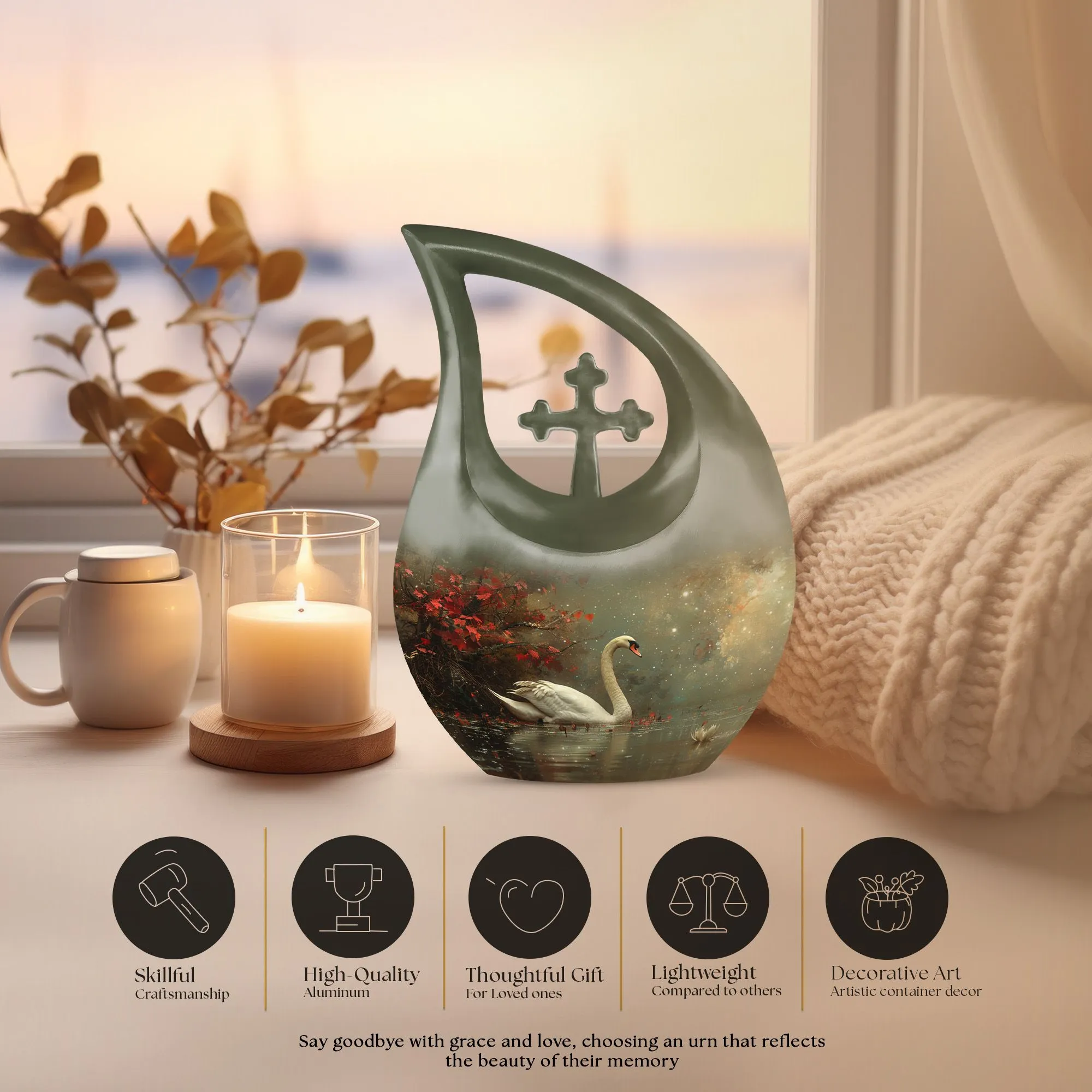 Celestial River Solitude Decorative Urn Mini - A Respected Space