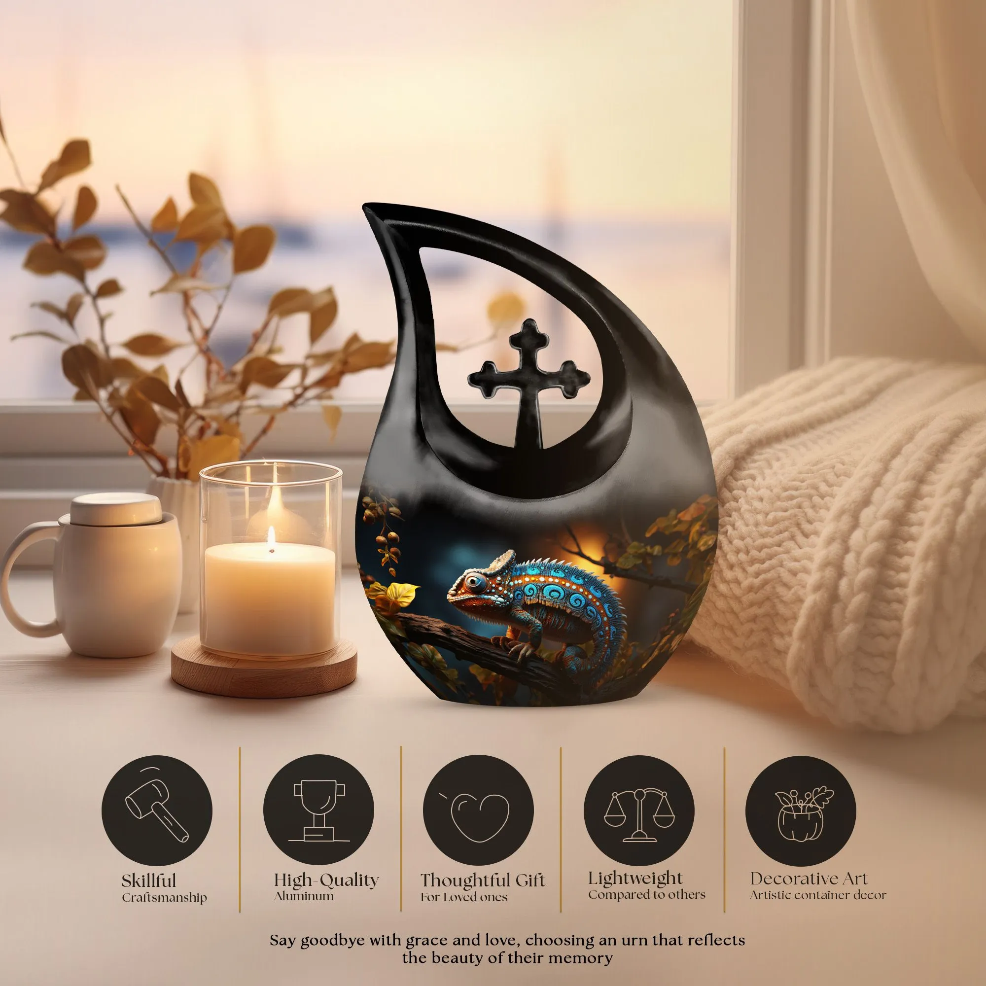 Chameleon's Glow Eternal Rest, Majestic Memorial Urn