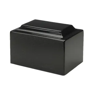 Charcoal Black Cultured Marble Urn