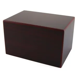 Cherry MDF Cremation Urn with Sliding Panel In Large