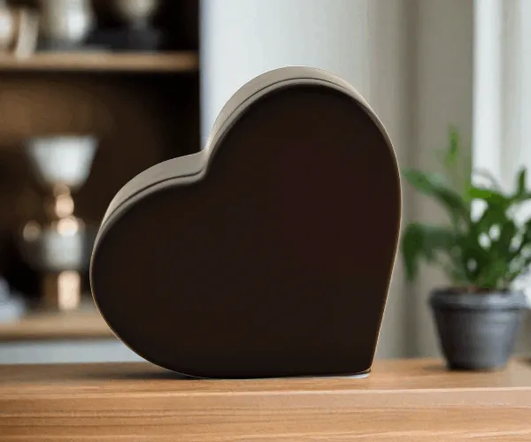 Cherry Wooden Heart Keepsake Urn