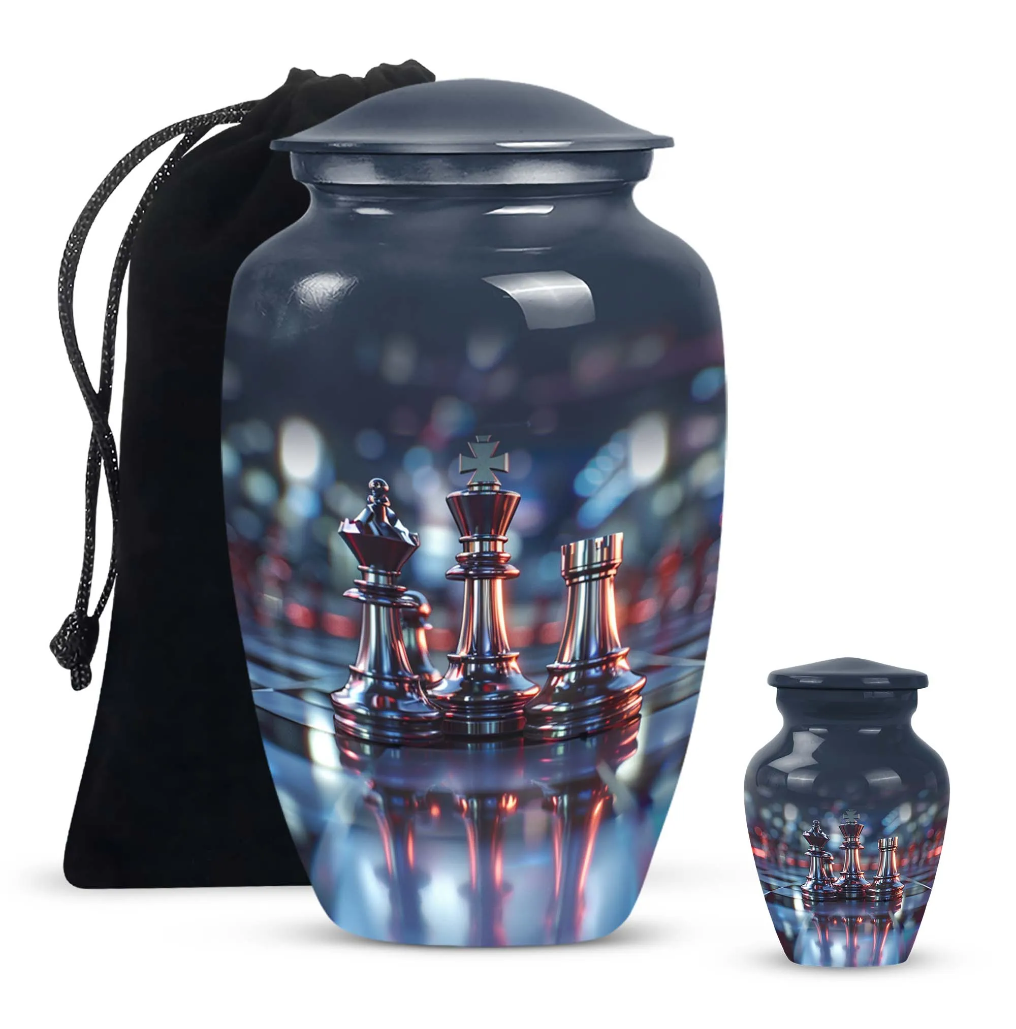 Chess-tribute Legacy Urn: Emblem of Memory Cremation Keeper